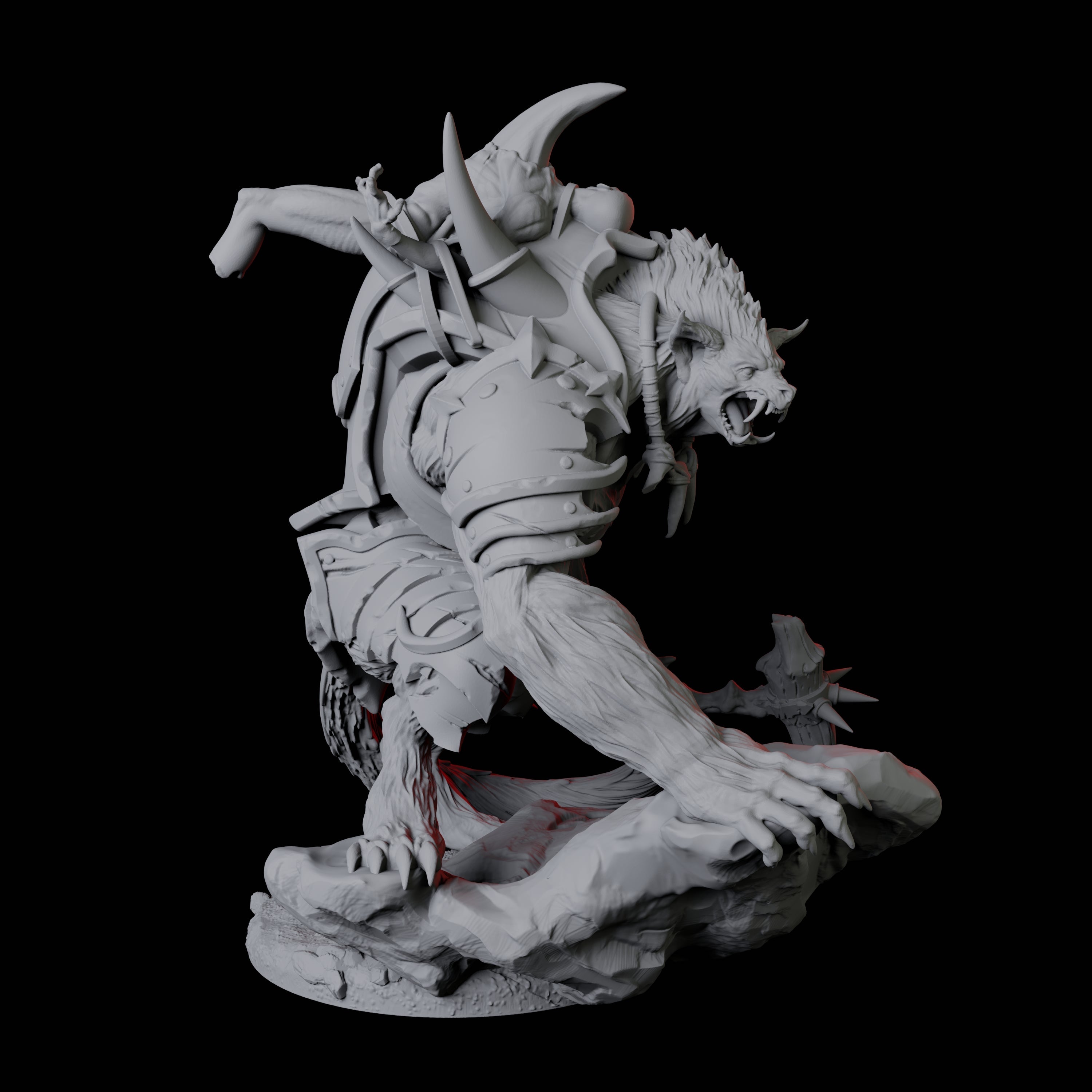 Gnoll Claw Fighter C Miniature for Dungeons and Dragons, Pathfinder or other TTRPGs