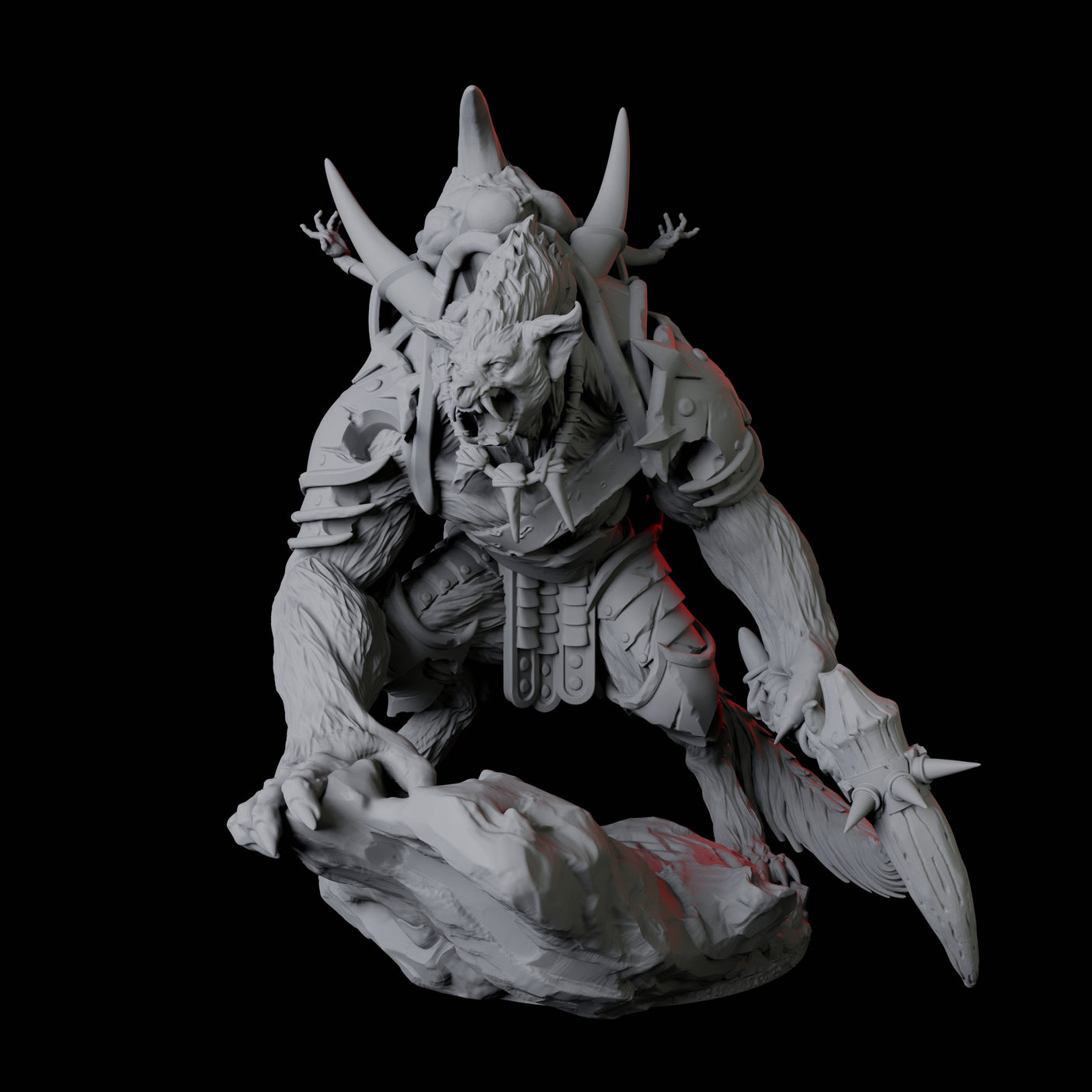 Gnoll Claw Fighter C Miniature for Dungeons and Dragons, Pathfinder or other TTRPGs