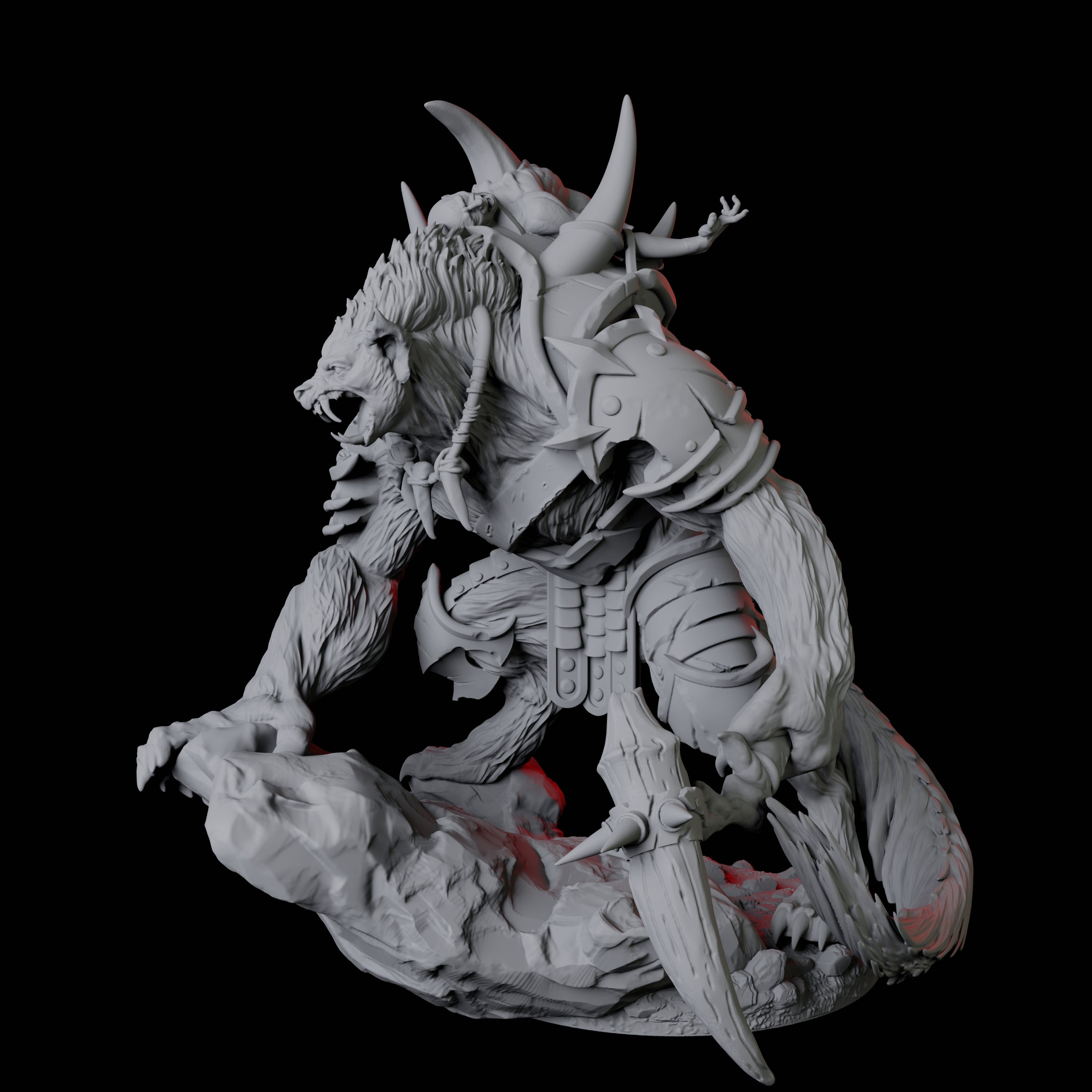 Gnoll Claw Fighter C Miniature for Dungeons and Dragons, Pathfinder or other TTRPGs