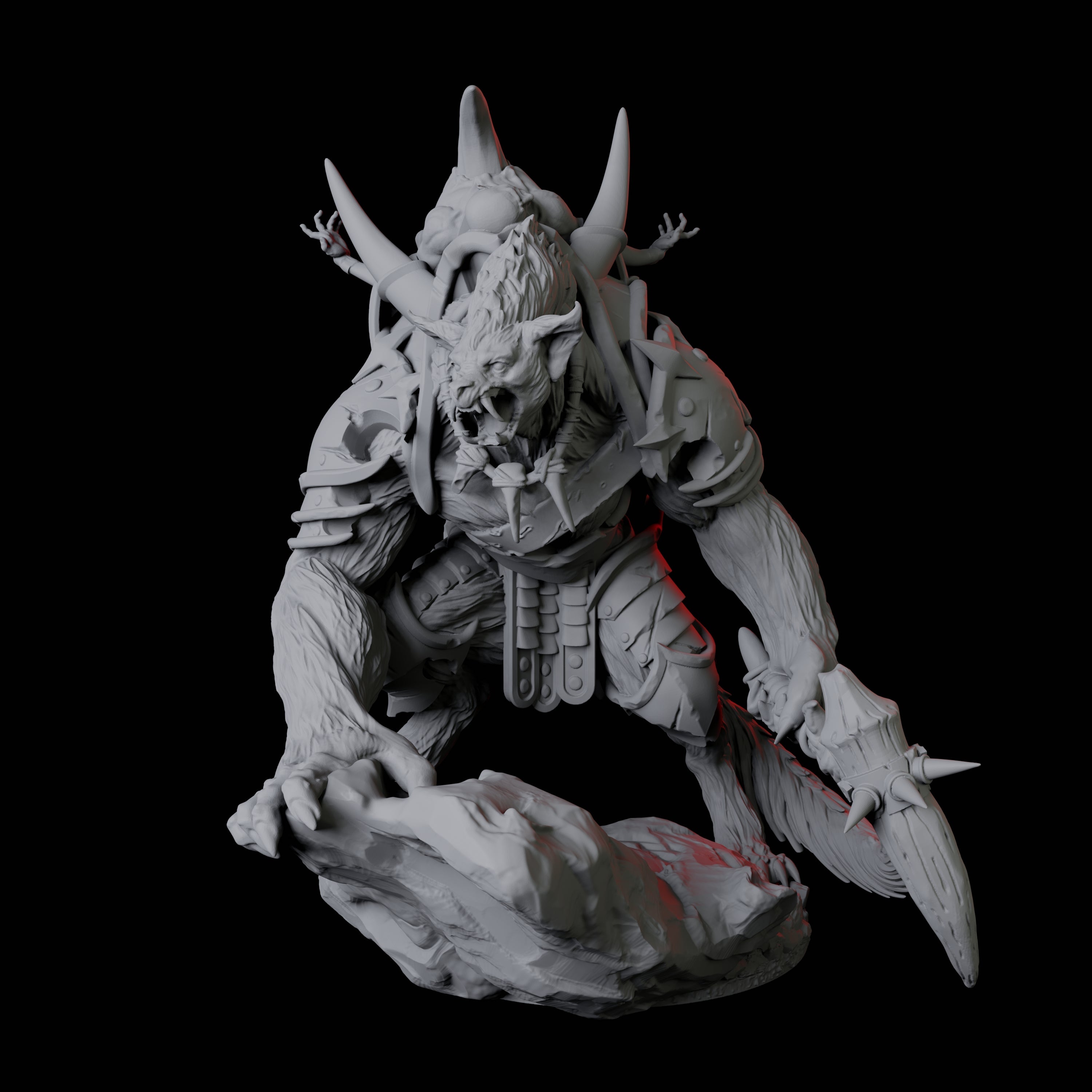 Gnoll Claw Fighter C Miniature for Dungeons and Dragons, Pathfinder or other TTRPGs