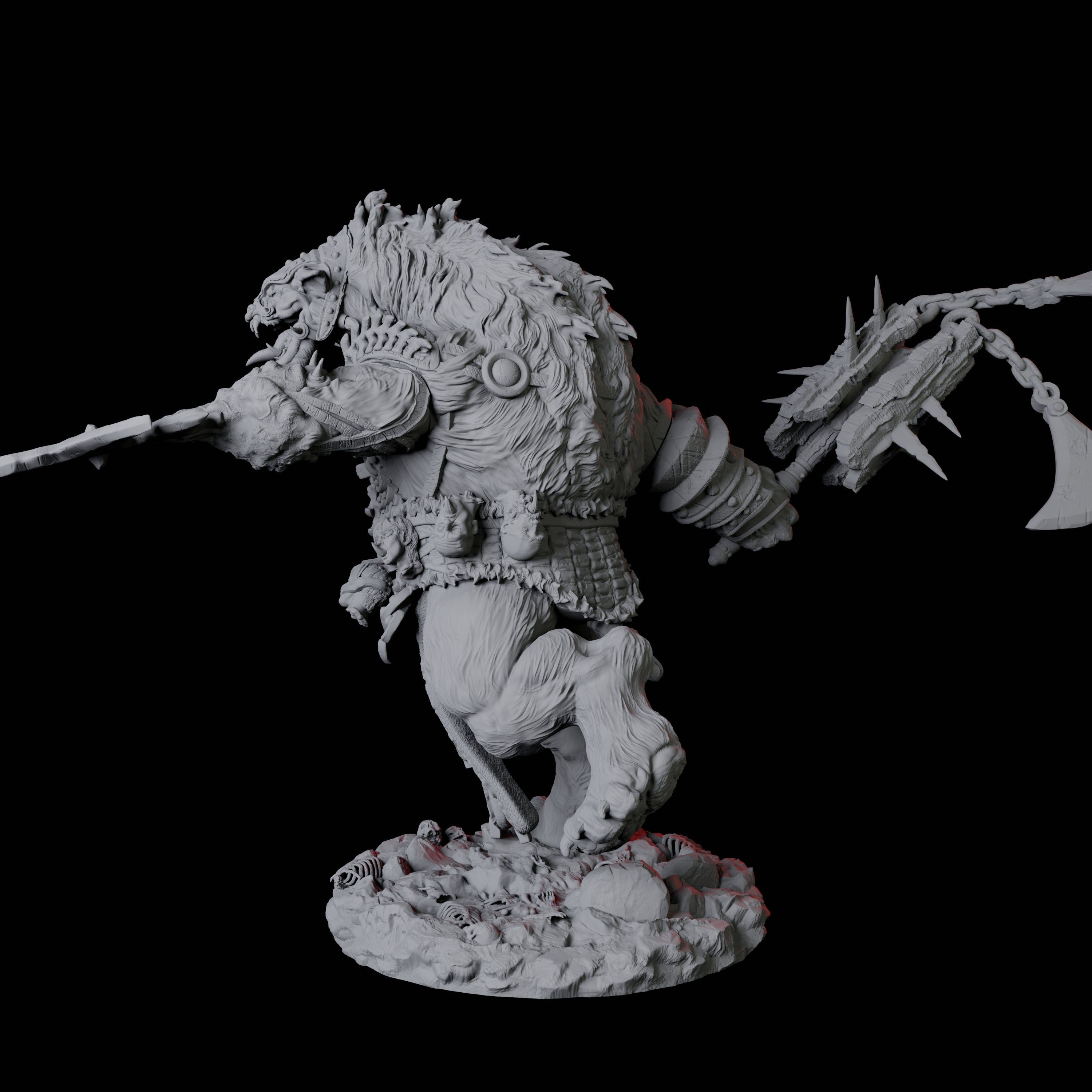 Gnoll Ettin B Miniature for Dungeons and Dragons, Pathfinder or other TTRPGs