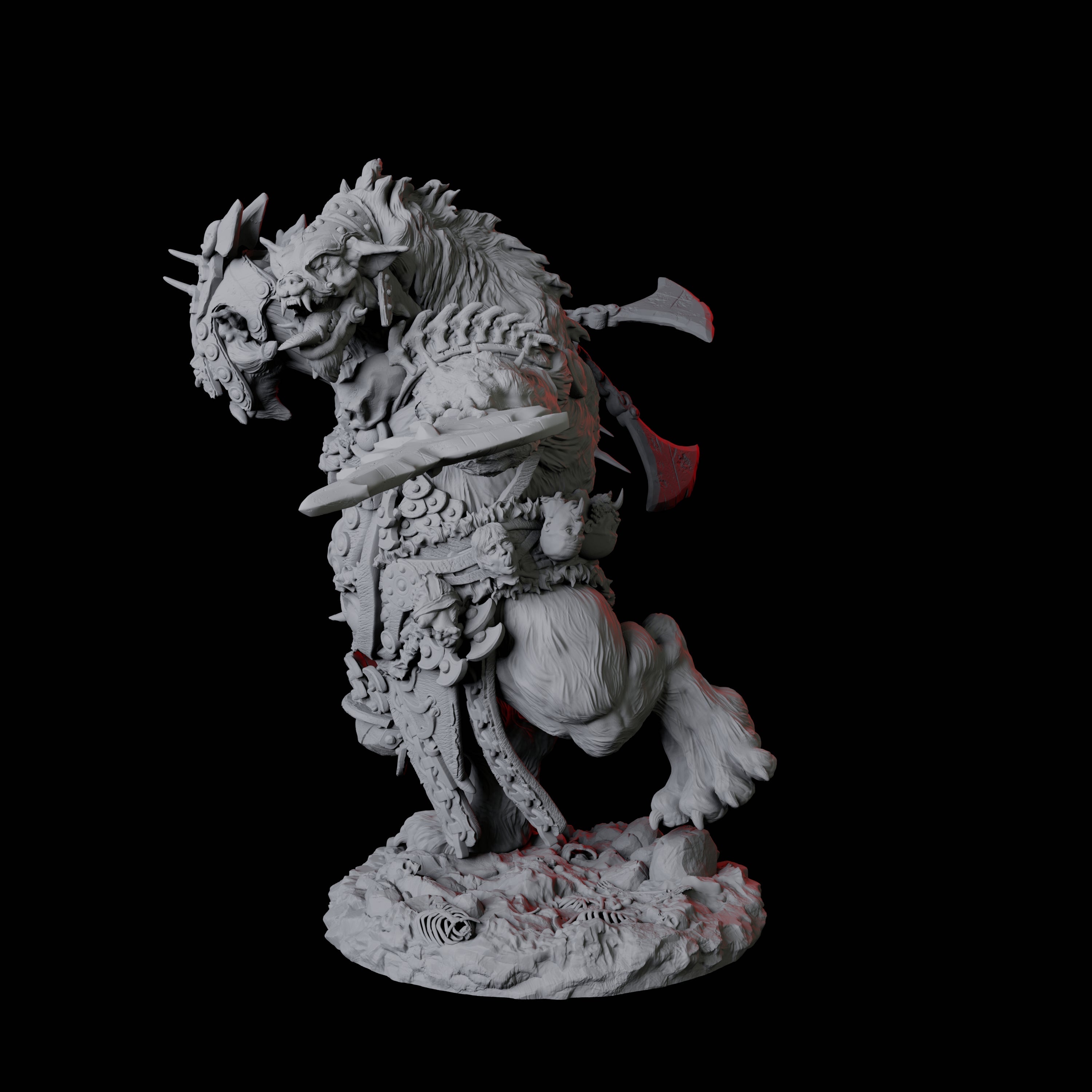 Gnoll Ettin B Miniature for Dungeons and Dragons, Pathfinder or other TTRPGs