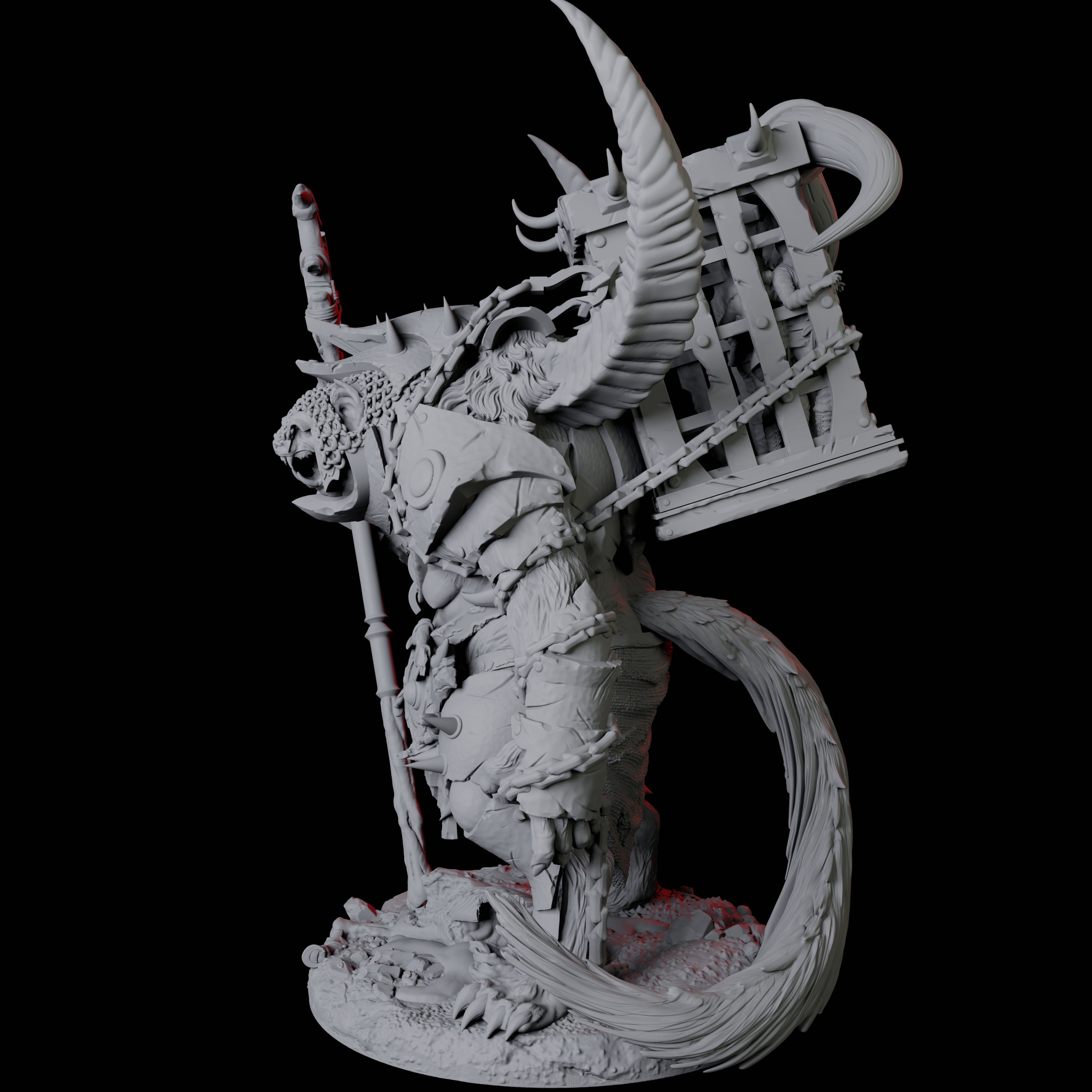 Gnoll Jailer Miniature for Dungeons and Dragons, Pathfinder or other TTRPGs