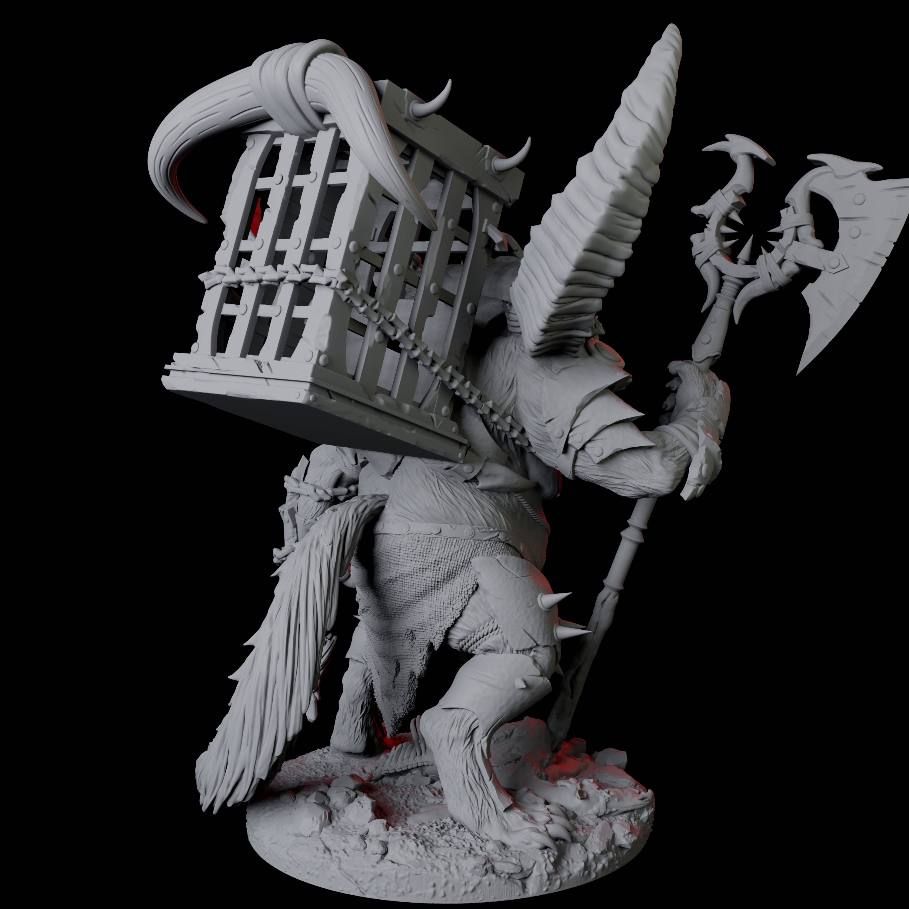 Gnoll Jailer Miniature for Dungeons and Dragons, Pathfinder or other TTRPGs