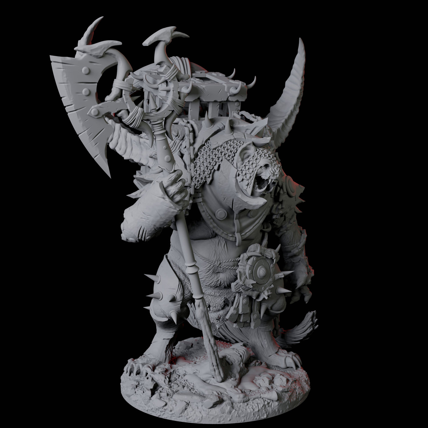 Gnoll Jailer Miniature for Dungeons and Dragons, Pathfinder or other TTRPGs