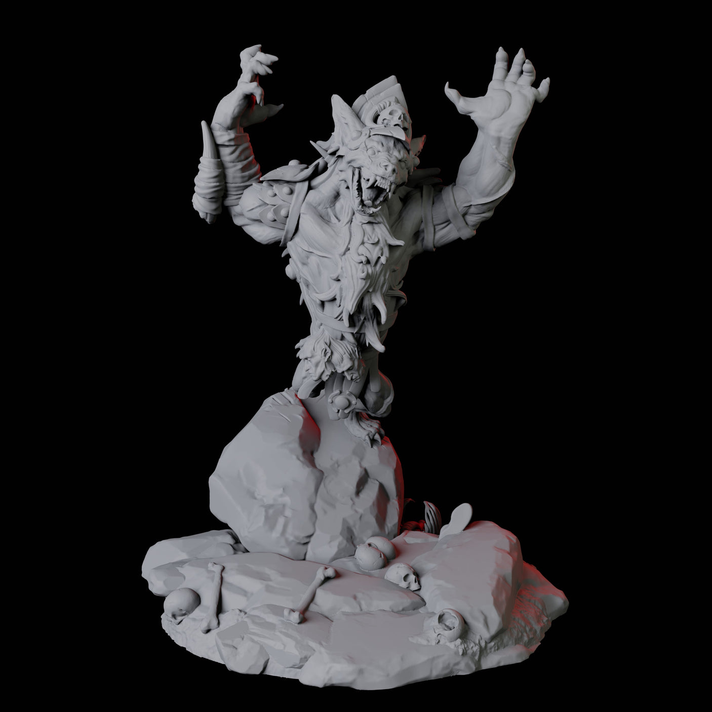 Gnoll Tracker B Miniature for Dungeons and Dragons, Pathfinder or other TTRPGs