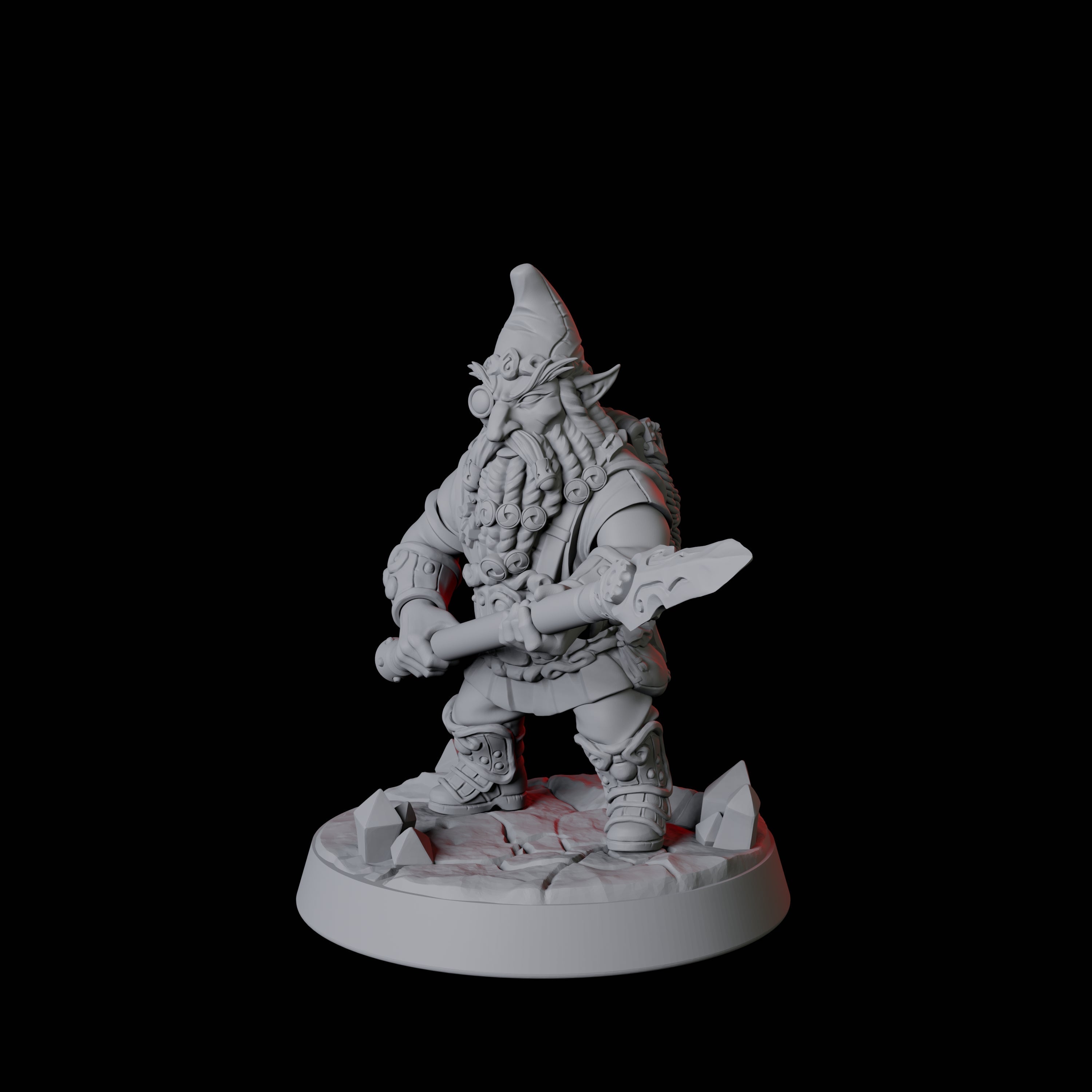 Gnome Miner B Miniature for Dungeons and Dragons, Pathfinder or other TTRPGs