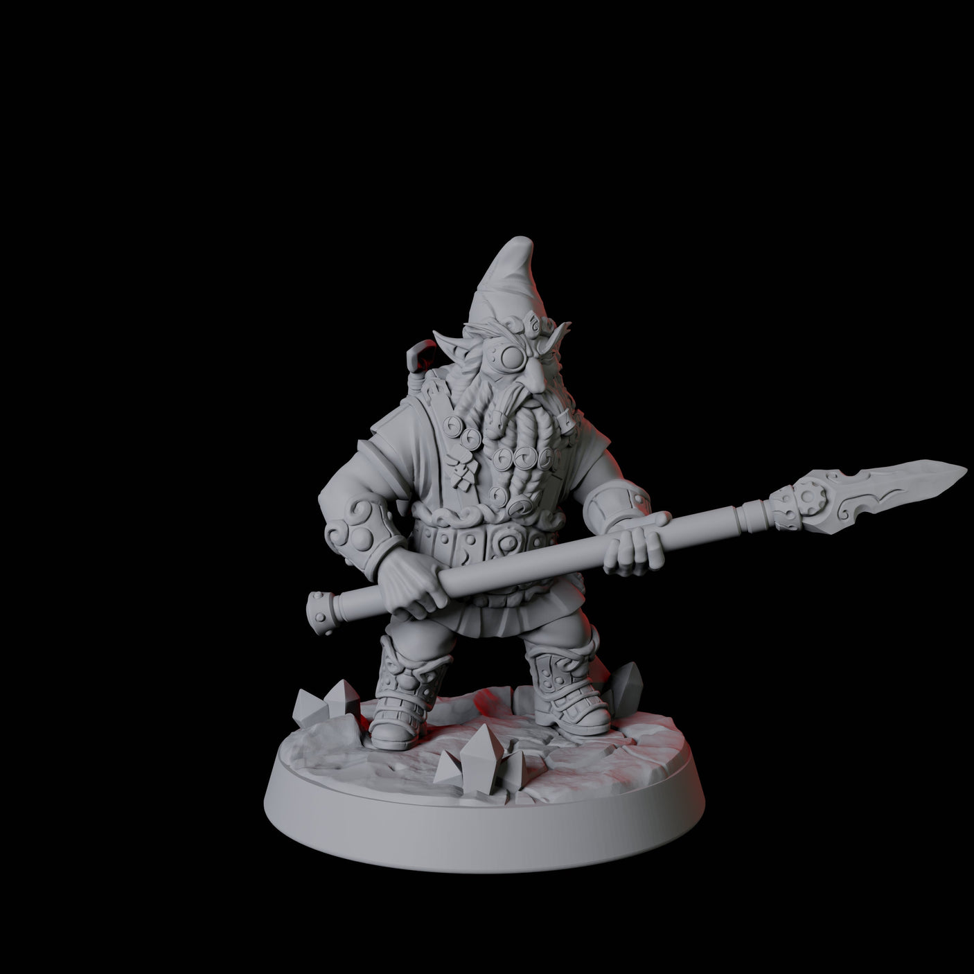 Gnome Miner B Miniature for Dungeons and Dragons, Pathfinder or other TTRPGs