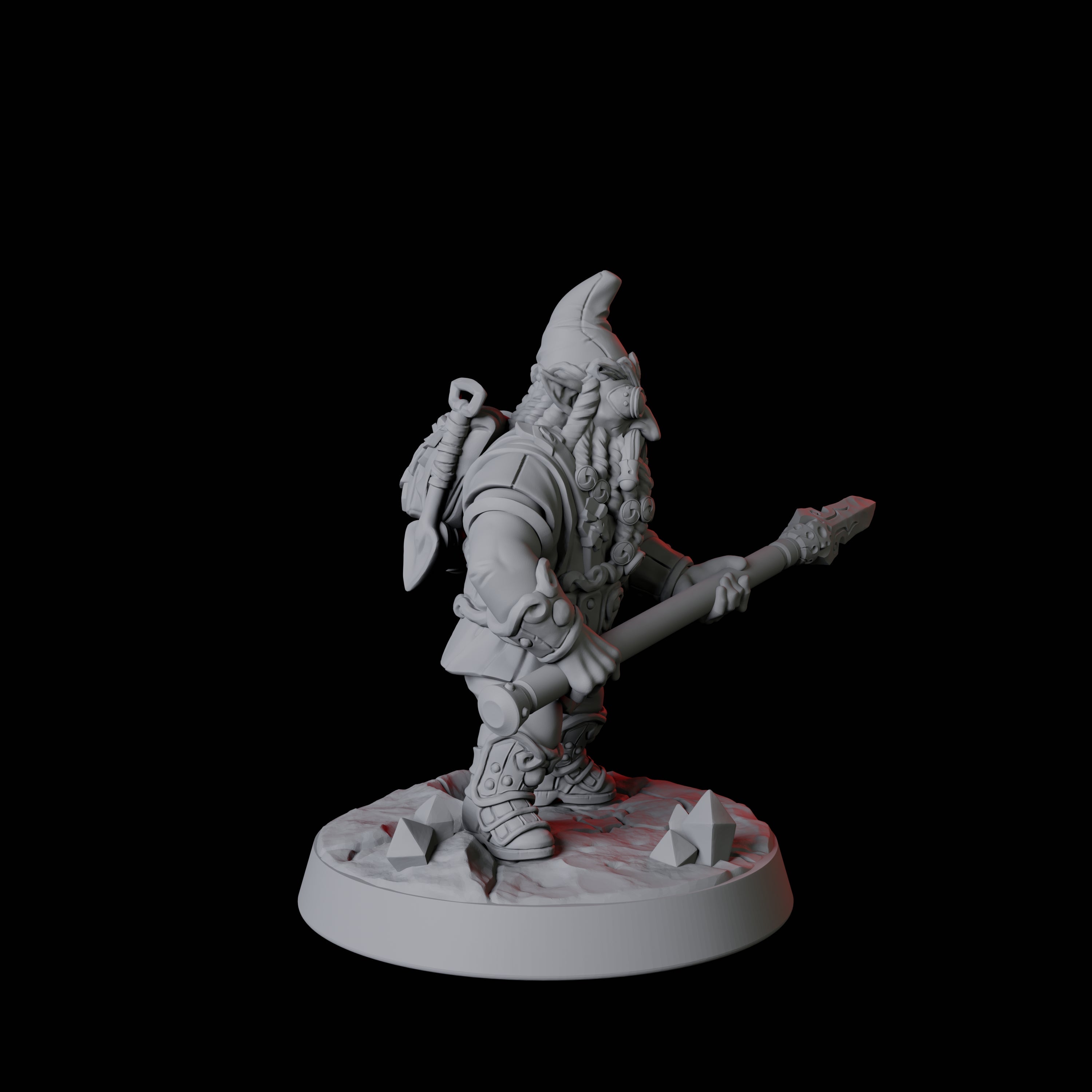 Gnome Miner B Miniature for Dungeons and Dragons, Pathfinder or other TTRPGs