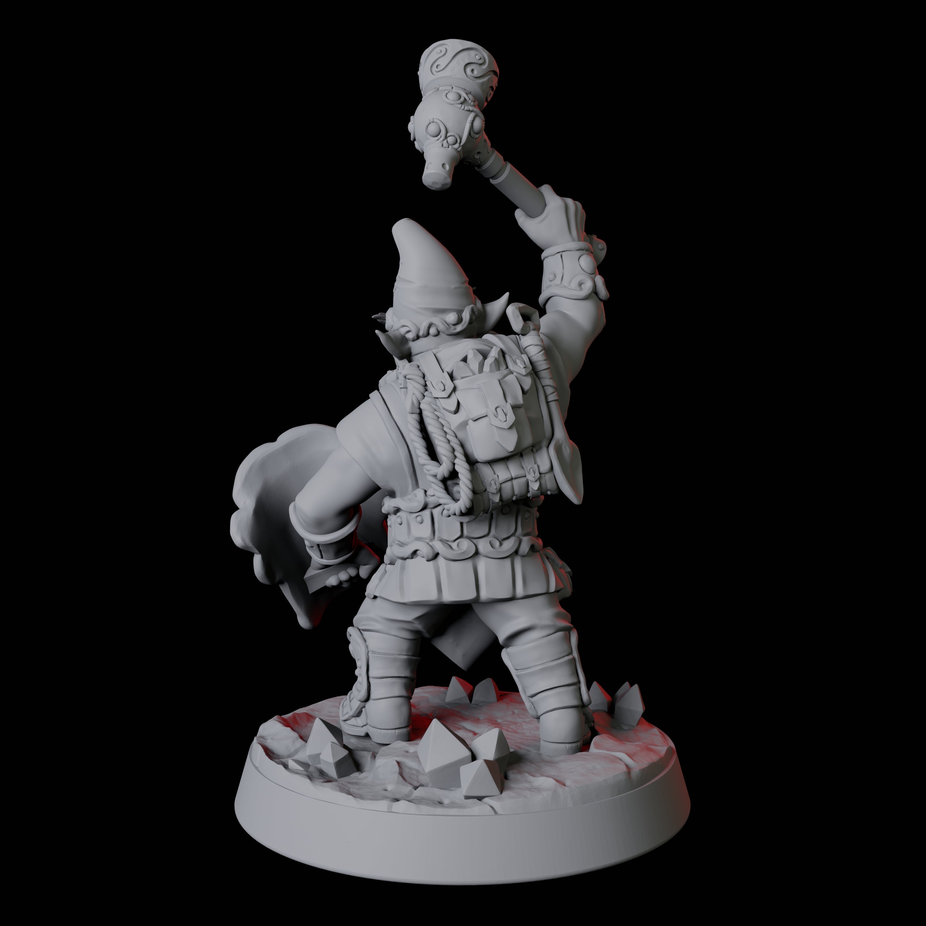 Gnome Miner C Miniature for Dungeons and Dragons, Pathfinder or other TTRPGs