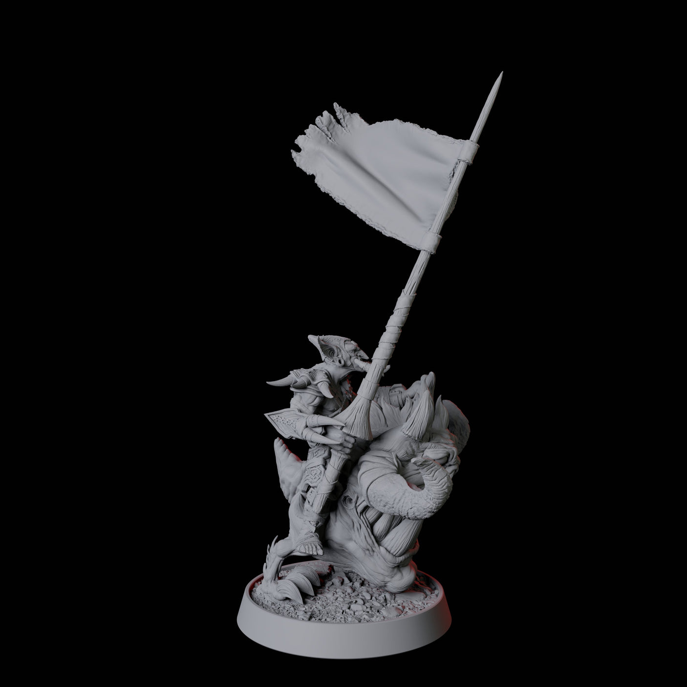 Goblin Cavalry A Miniature for Dungeons and Dragons, Pathfinder or other TTRPGs