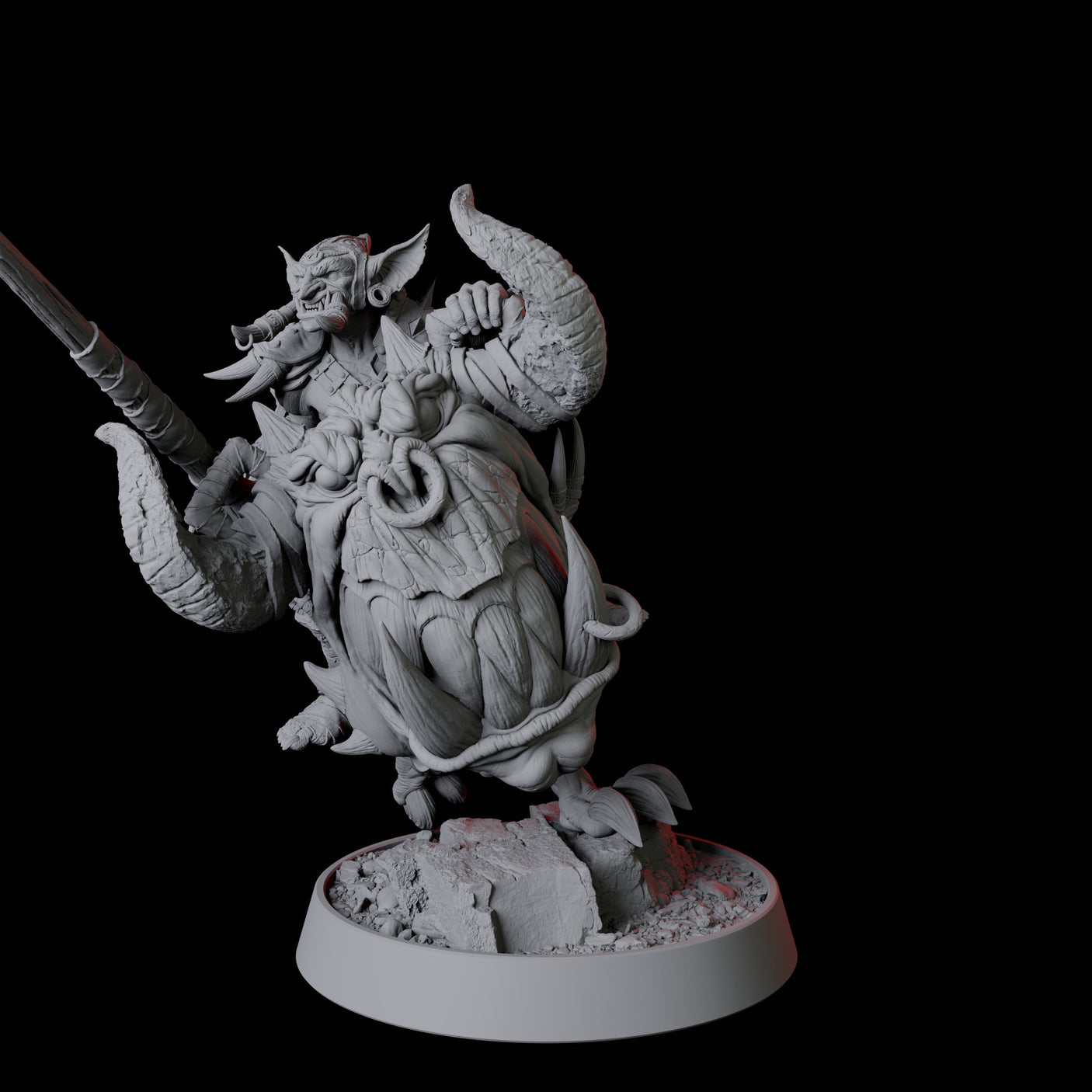 Goblin Cavalry B Miniature for Dungeons and Dragons, Pathfinder or other TTRPGs