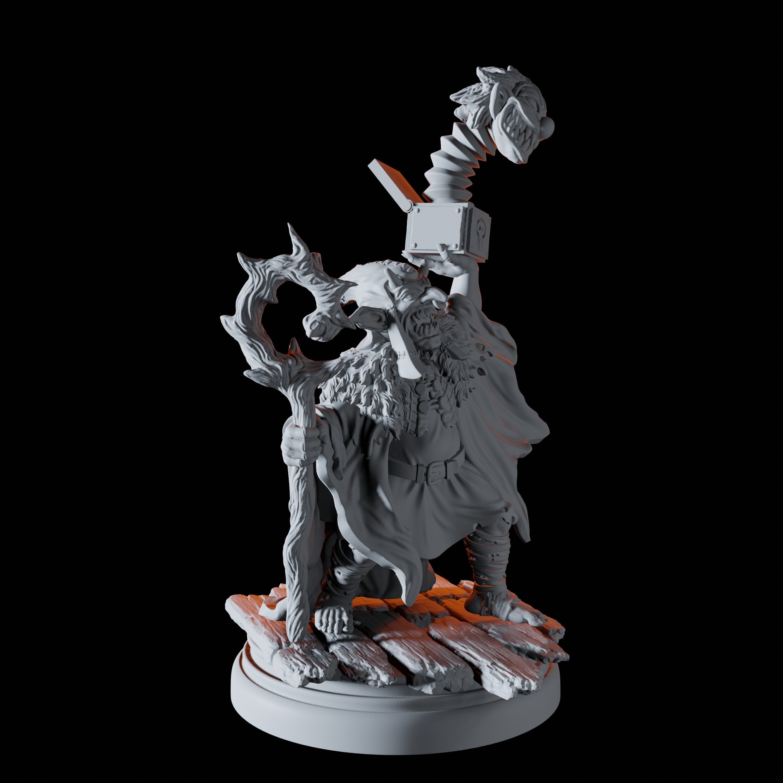 Goblin Shaman with Jack in the box Miniature for Dungeons and Dragons - Myth Forged