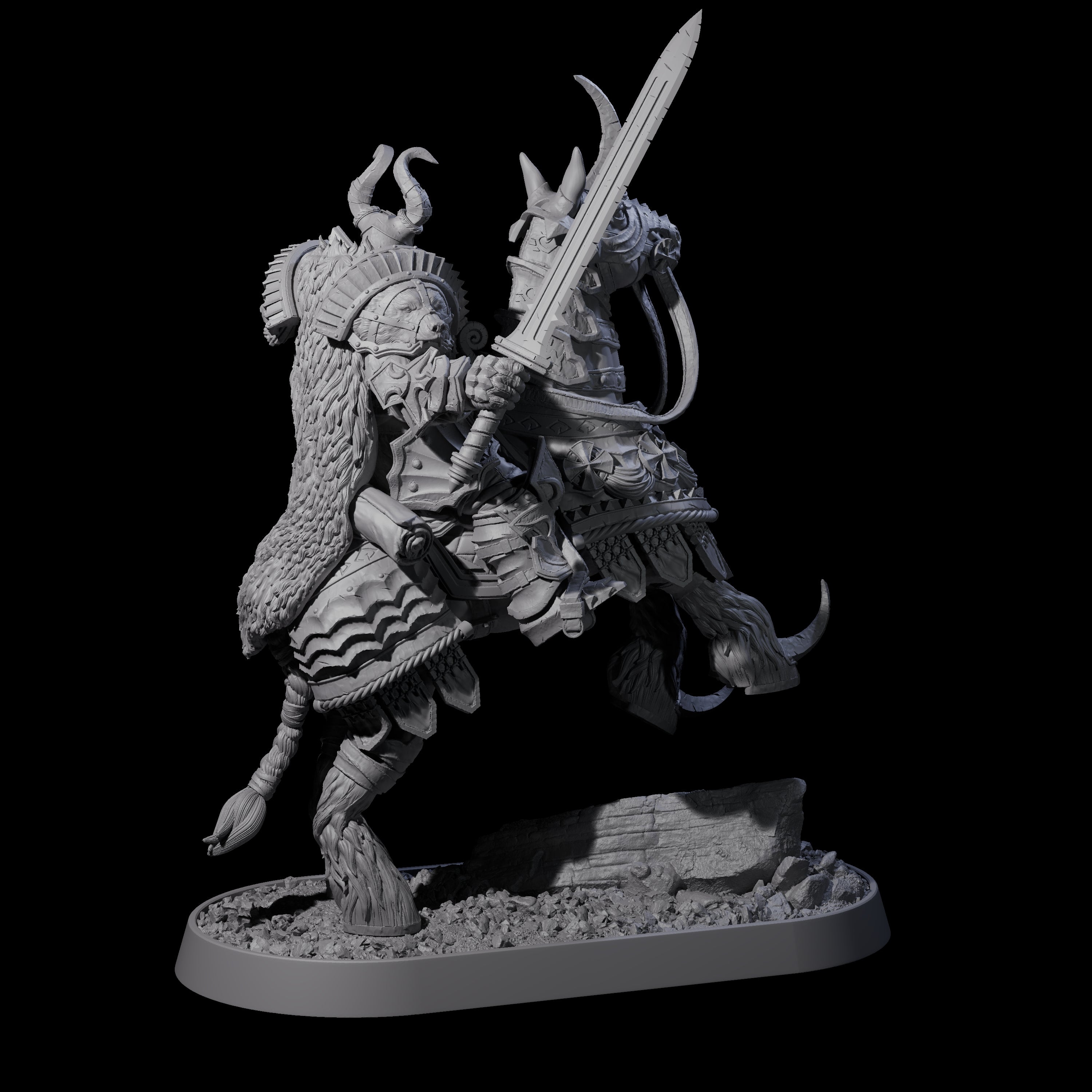 Golden Circle Cavalry Miniature for Dungeons and Dragons, Pathfinder or other TTRPGs