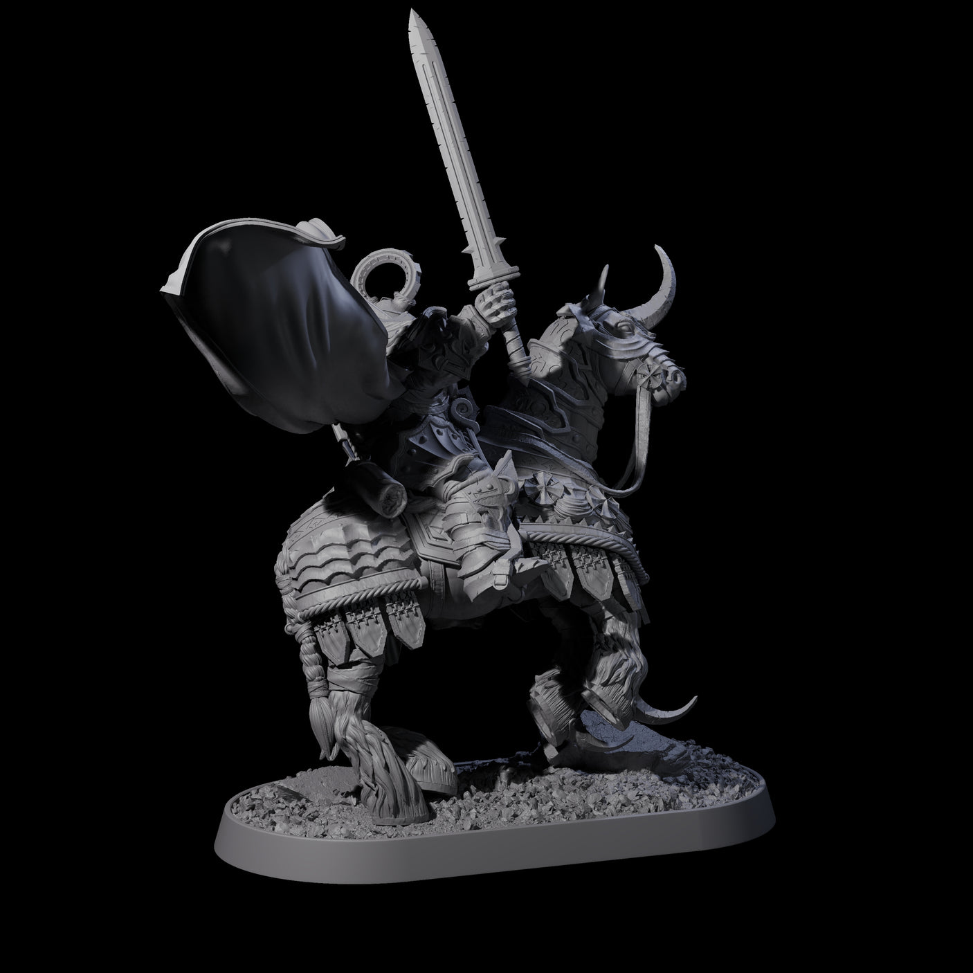 Golden Circle Cavalry Miniature for Dungeons and Dragons, Pathfinder or other TTRPGs