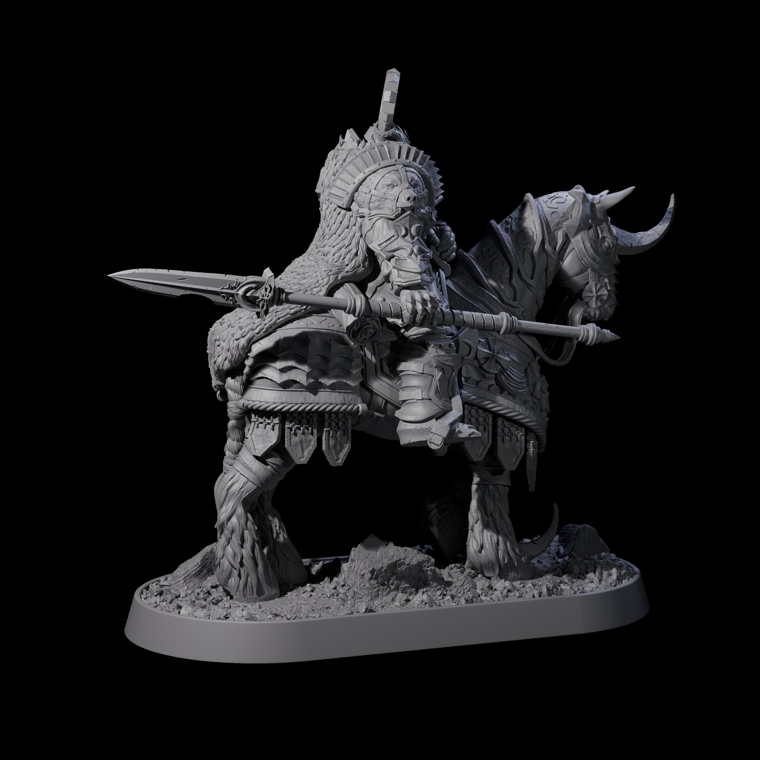 Golden Circle Cavalry Miniature for Dungeons and Dragons, Pathfinder or other TTRPGs