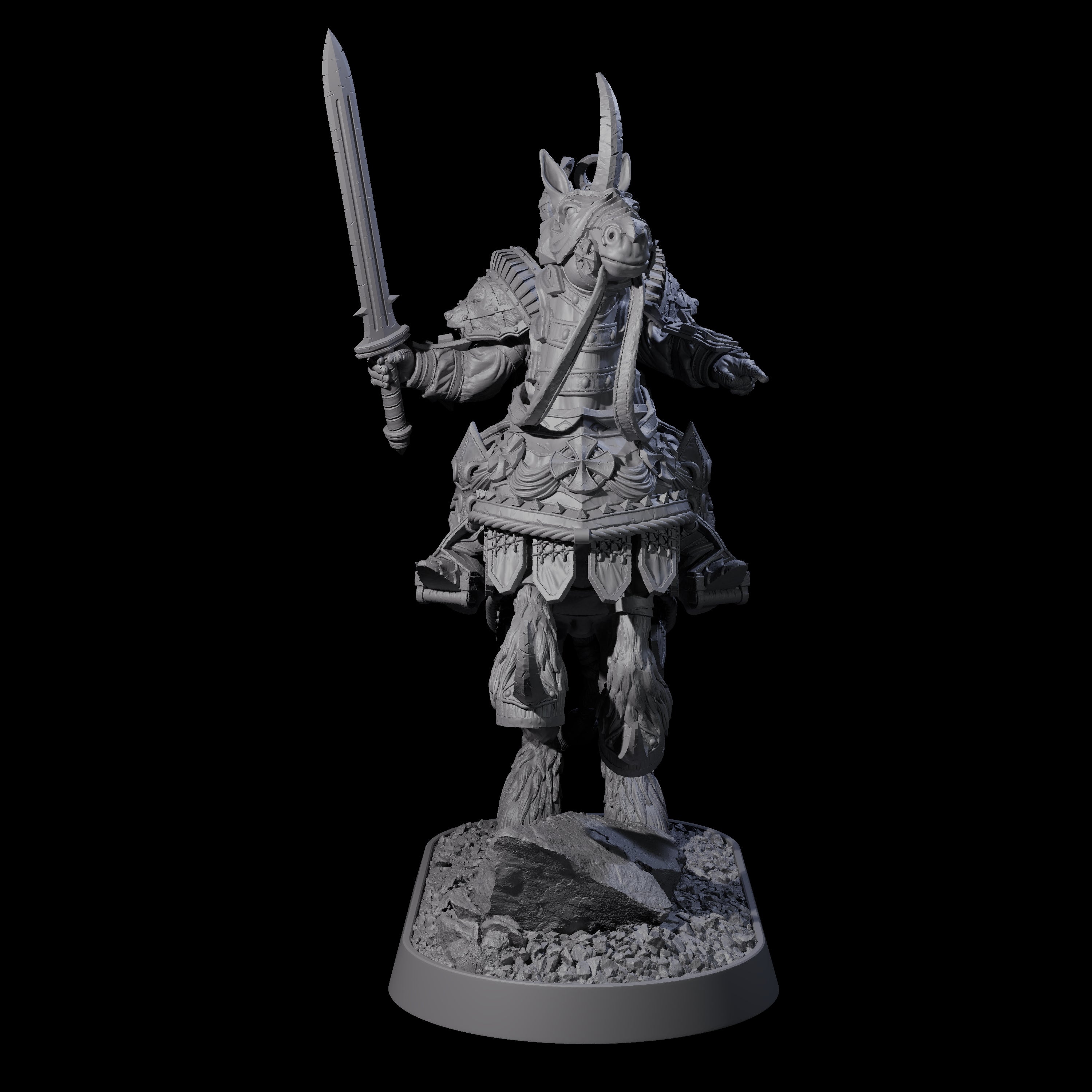 Golden Circle Cavalry Miniature for Dungeons and Dragons, Pathfinder or other TTRPGs
