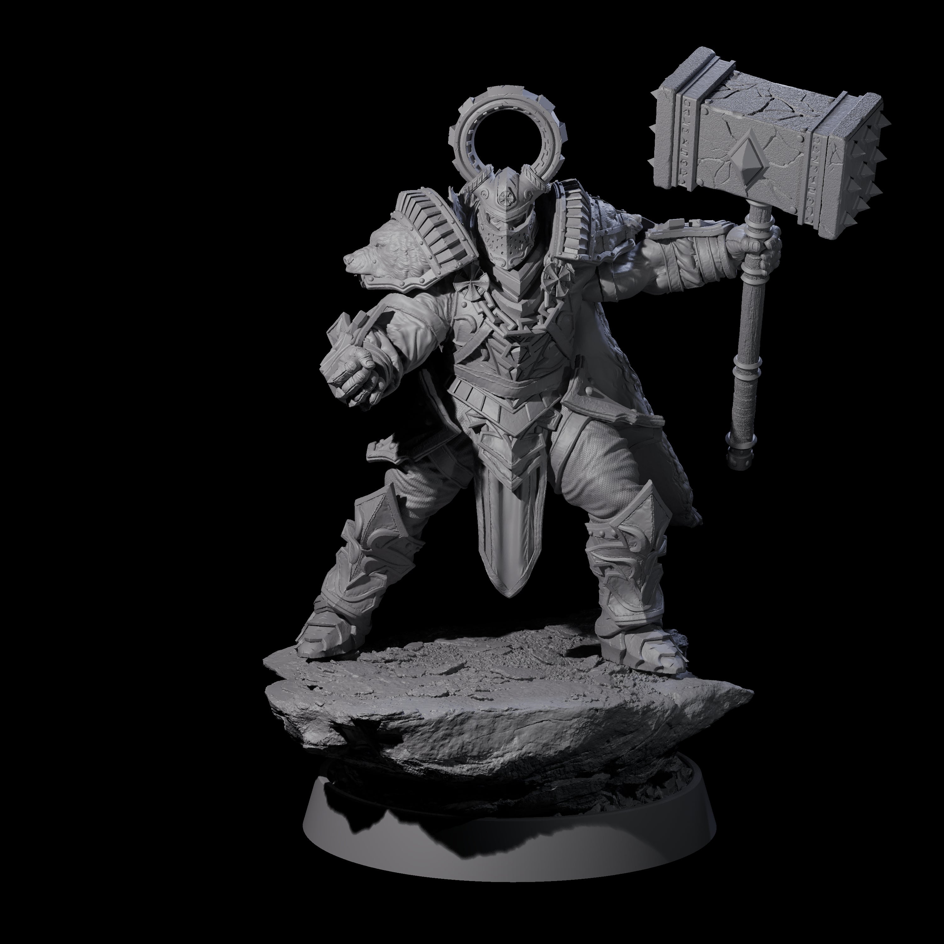 Golden Circle Mercenary Company Miniature for Dungeons and Dragons, Pathfinder or other TTRPGs