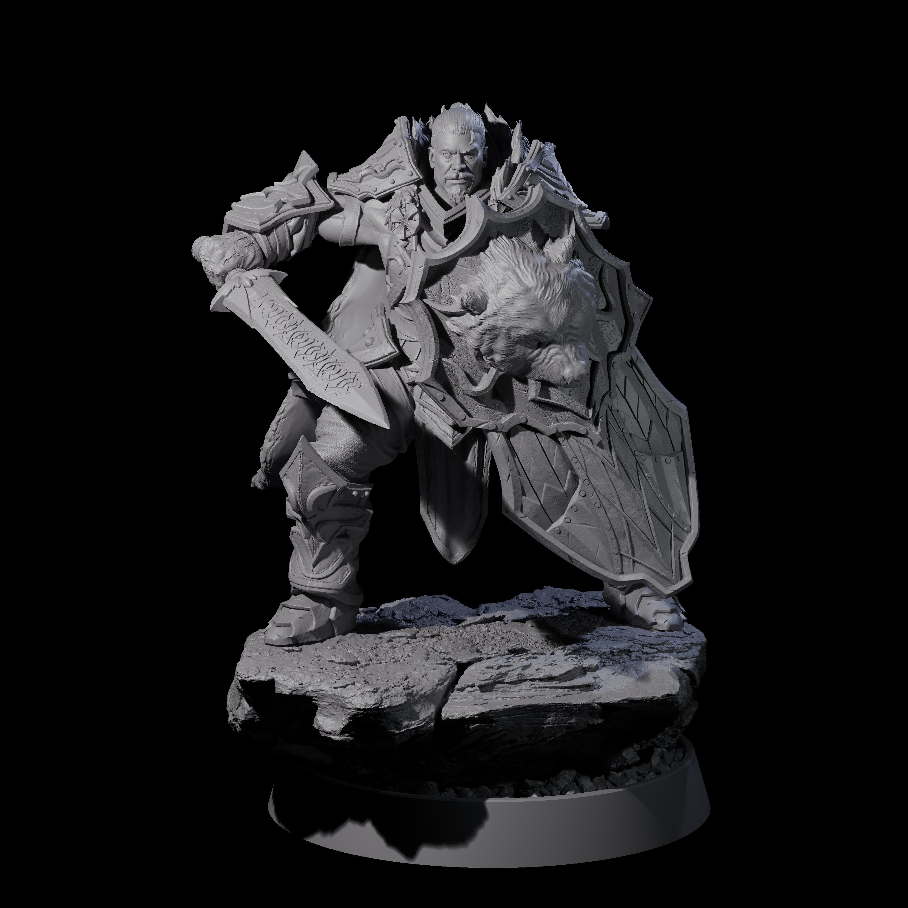 Golden Circle Mercenary Company Miniature for Dungeons and Dragons, Pathfinder or other TTRPGs