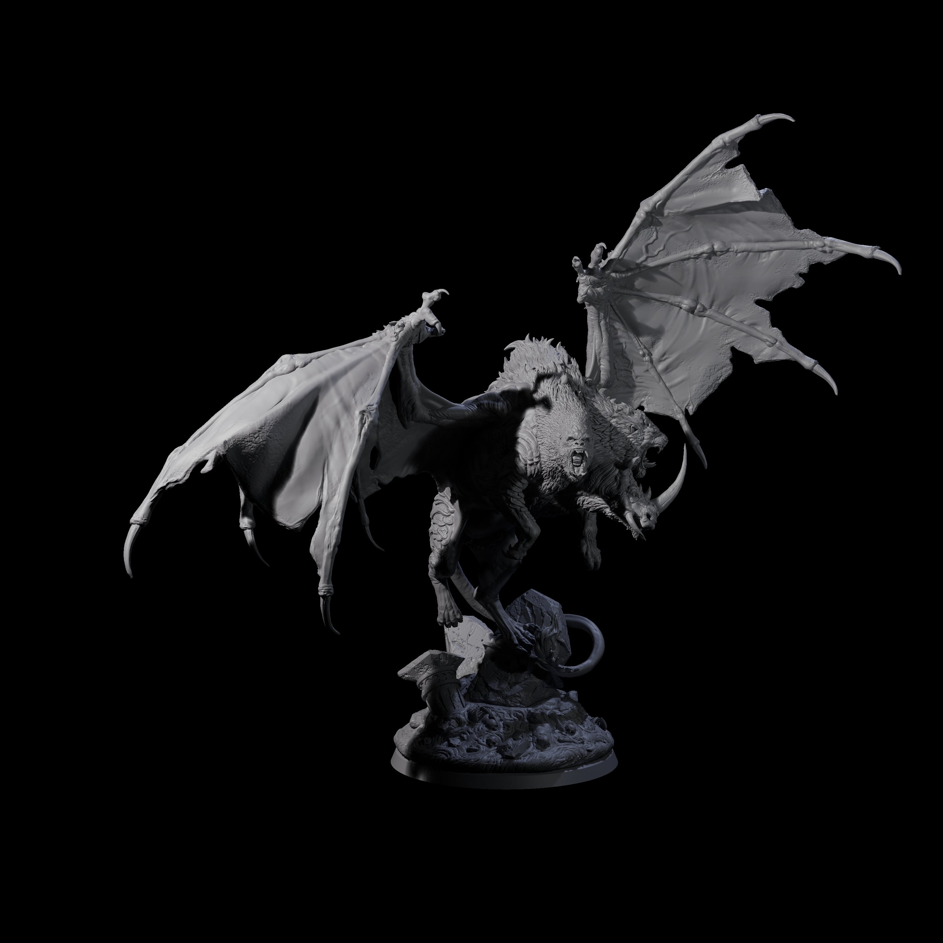 Gorilla Rhino Lion Chimera Miniature for Dungeons and Dragons, Pathfinder or other TTRPGs