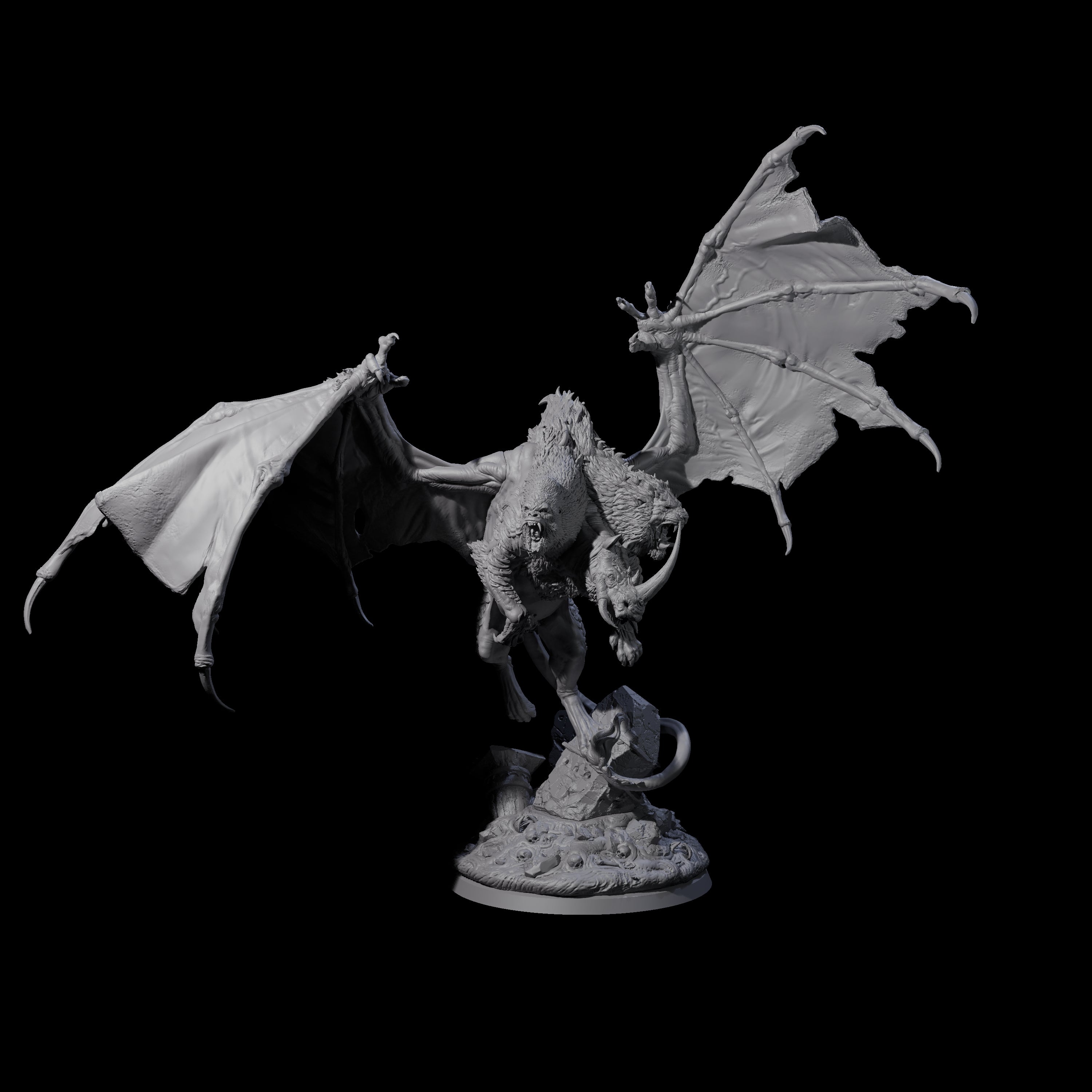 Gorilla Rhino Lion Chimera Miniature for Dungeons and Dragons, Pathfinder or other TTRPGs