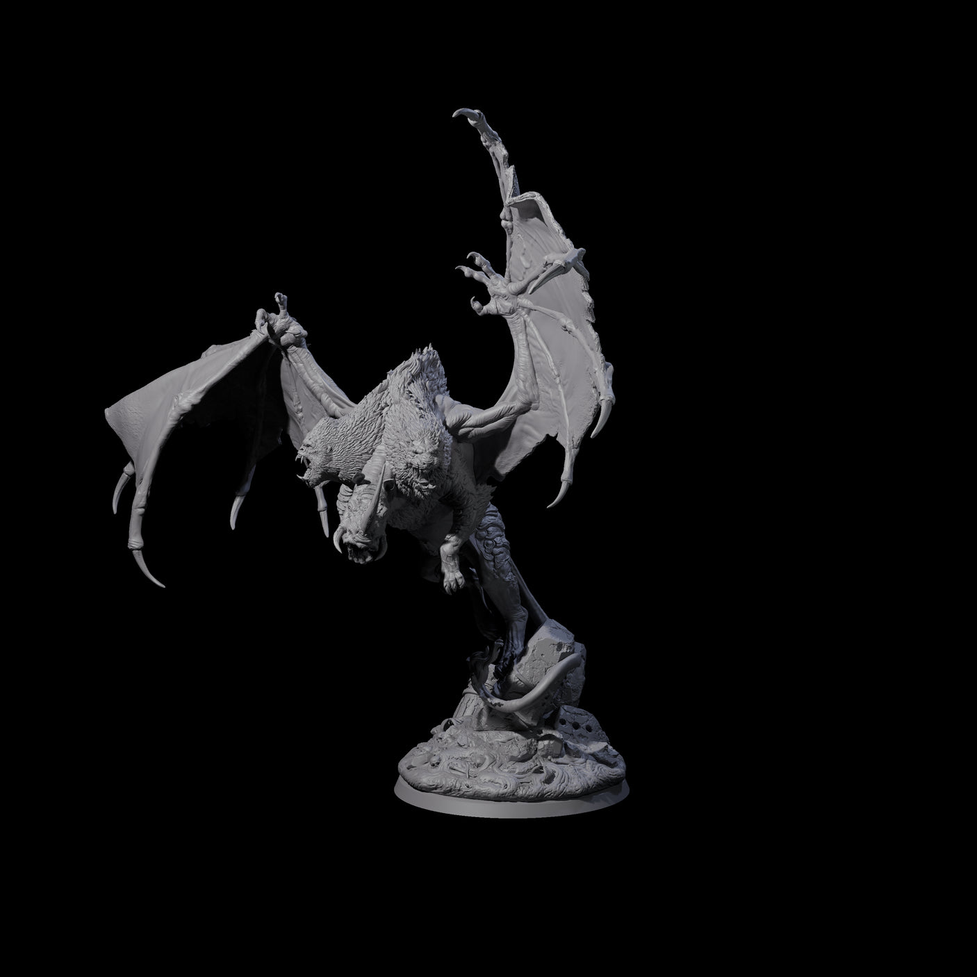 Gorilla Rhino Lion Chimera Miniature for Dungeons and Dragons, Pathfinder or other TTRPGs