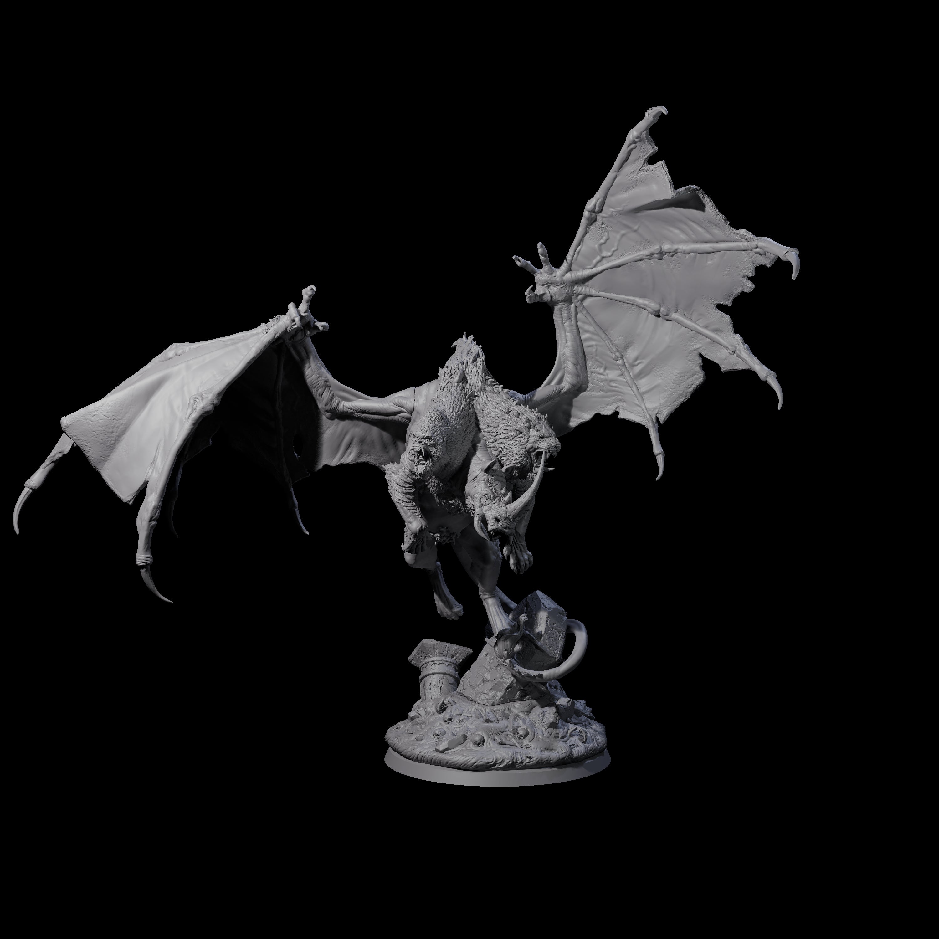 Gorilla Rhino Lion Chimera Miniature for Dungeons and Dragons, Pathfinder or other TTRPGs