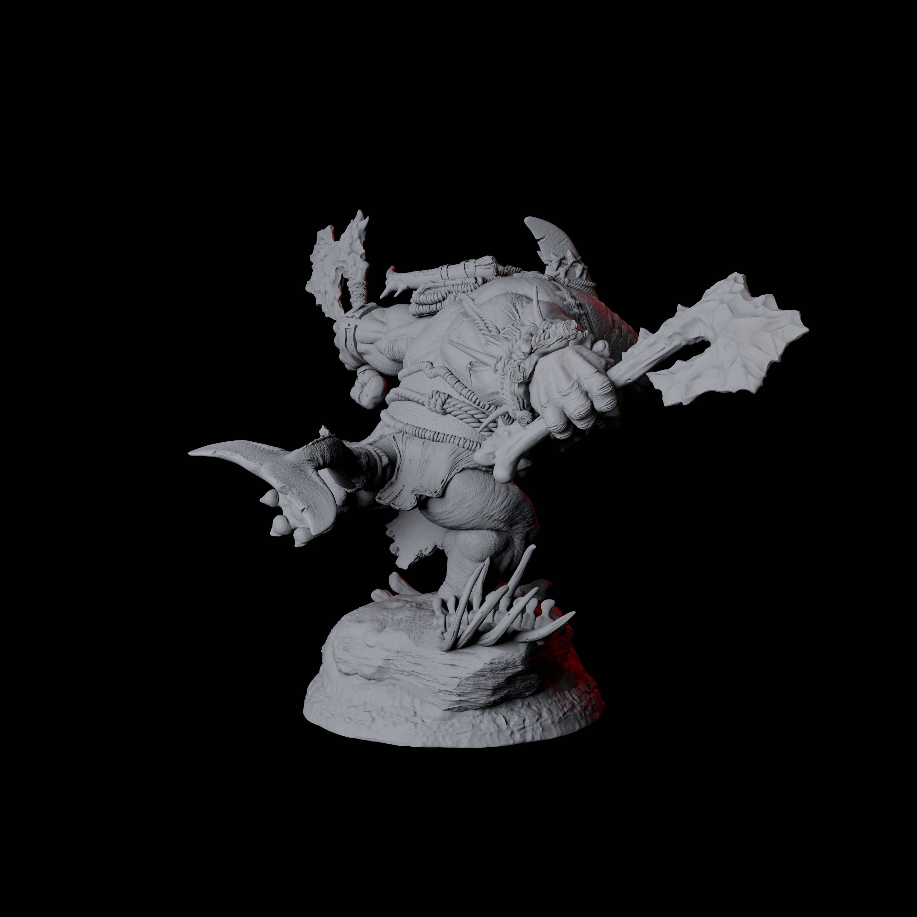 Graceful Orcafolk Warrior A Miniature for Dungeons and Dragons, Pathfinder or other TTRPGs