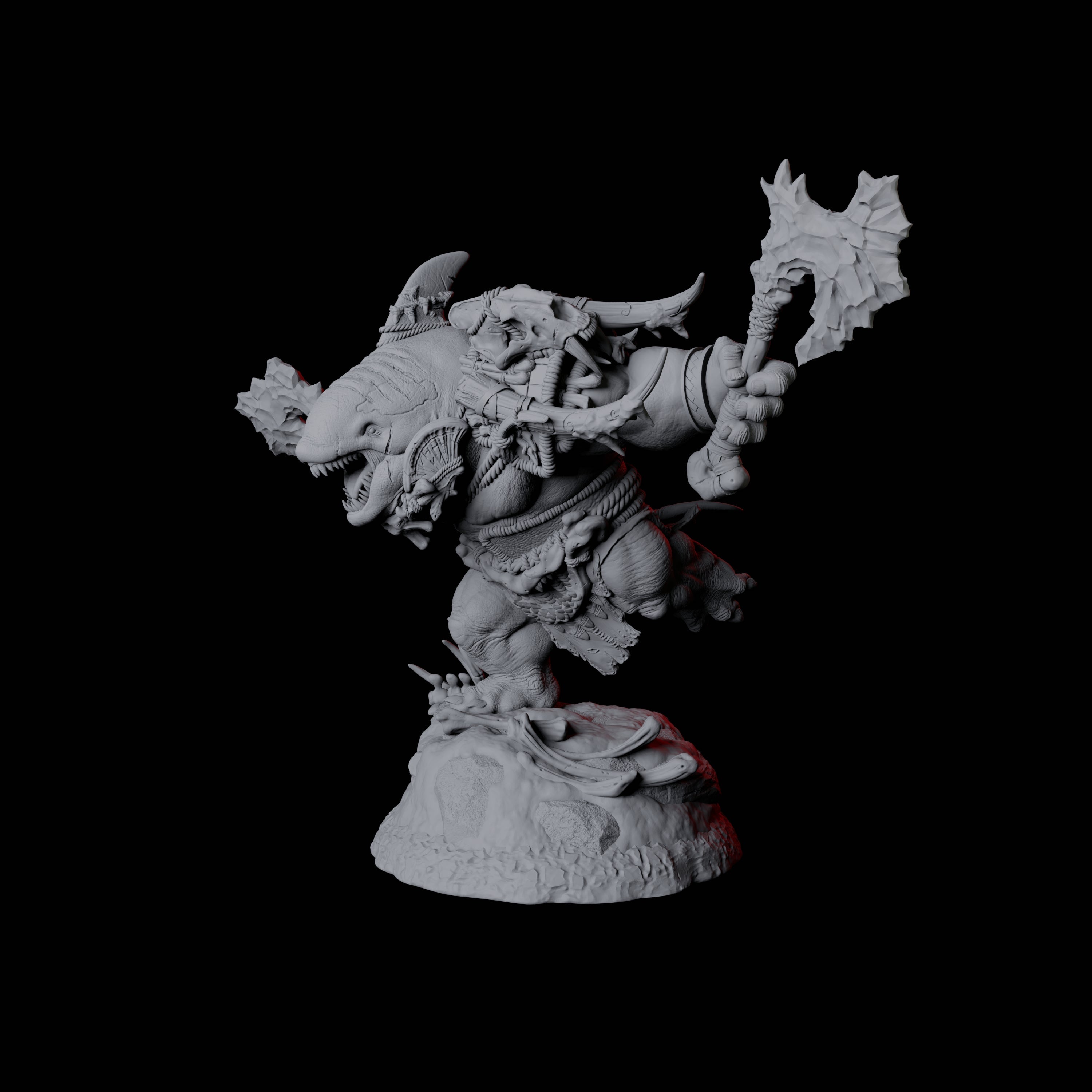 Graceful Orcafolk Warrior A Miniature for Dungeons and Dragons, Pathfinder or other TTRPGs