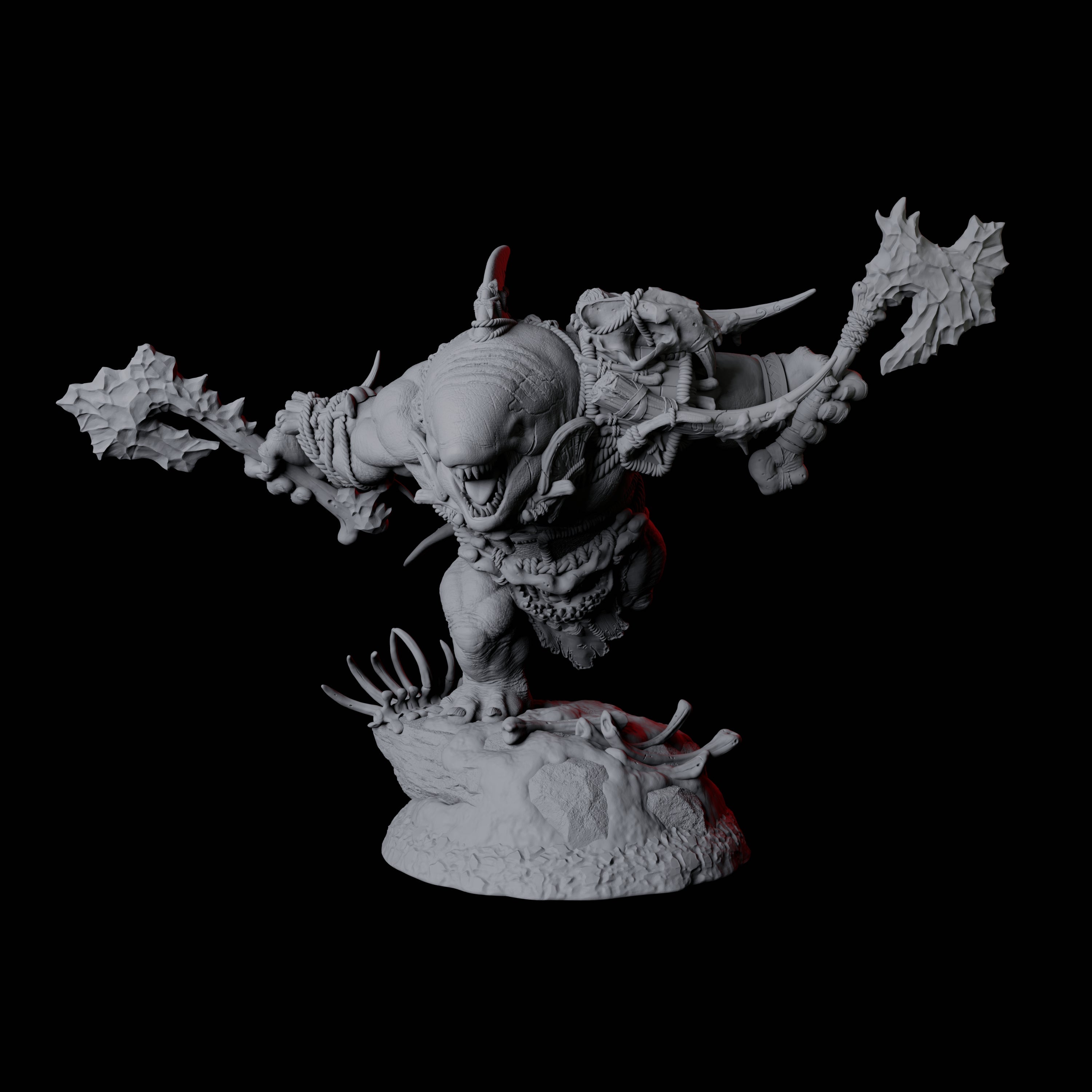 Graceful Orcafolk Warrior A Miniature for Dungeons and Dragons, Pathfinder or other TTRPGs