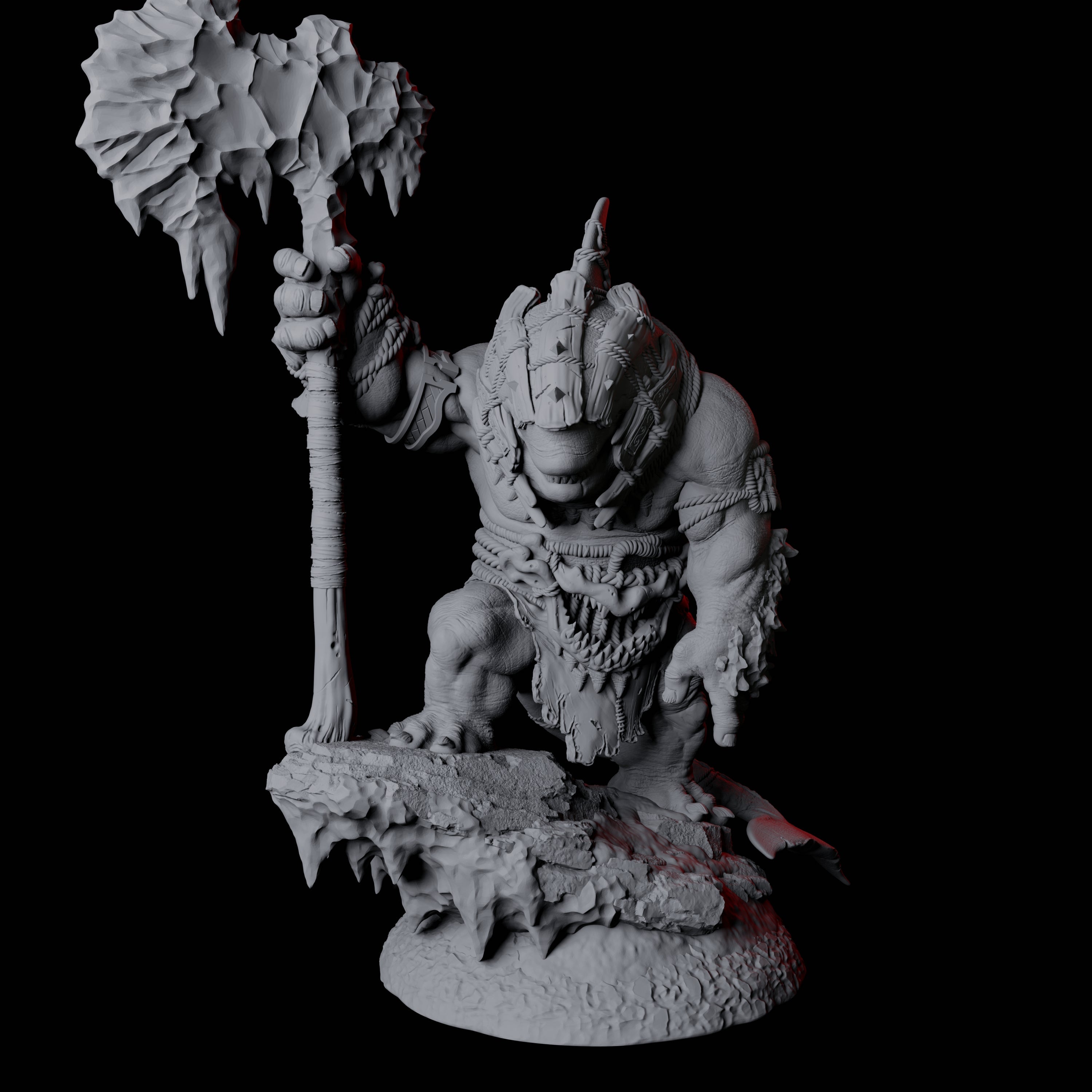 Graceful Orcafolk Warrior B Miniature for Dungeons and Dragons, Pathfinder or other TTRPGs