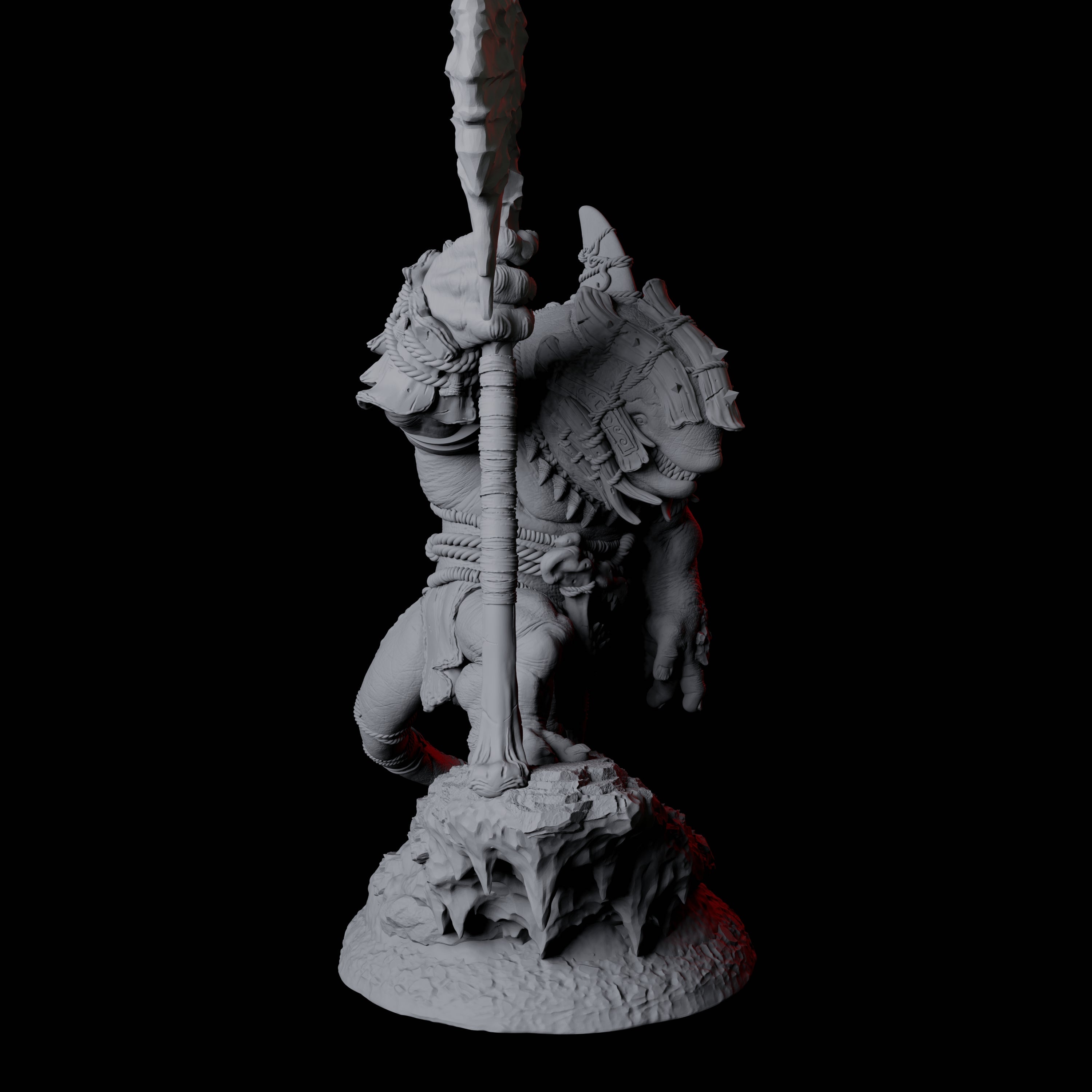 Graceful Orcafolk Warrior B Miniature for Dungeons and Dragons, Pathfinder or other TTRPGs