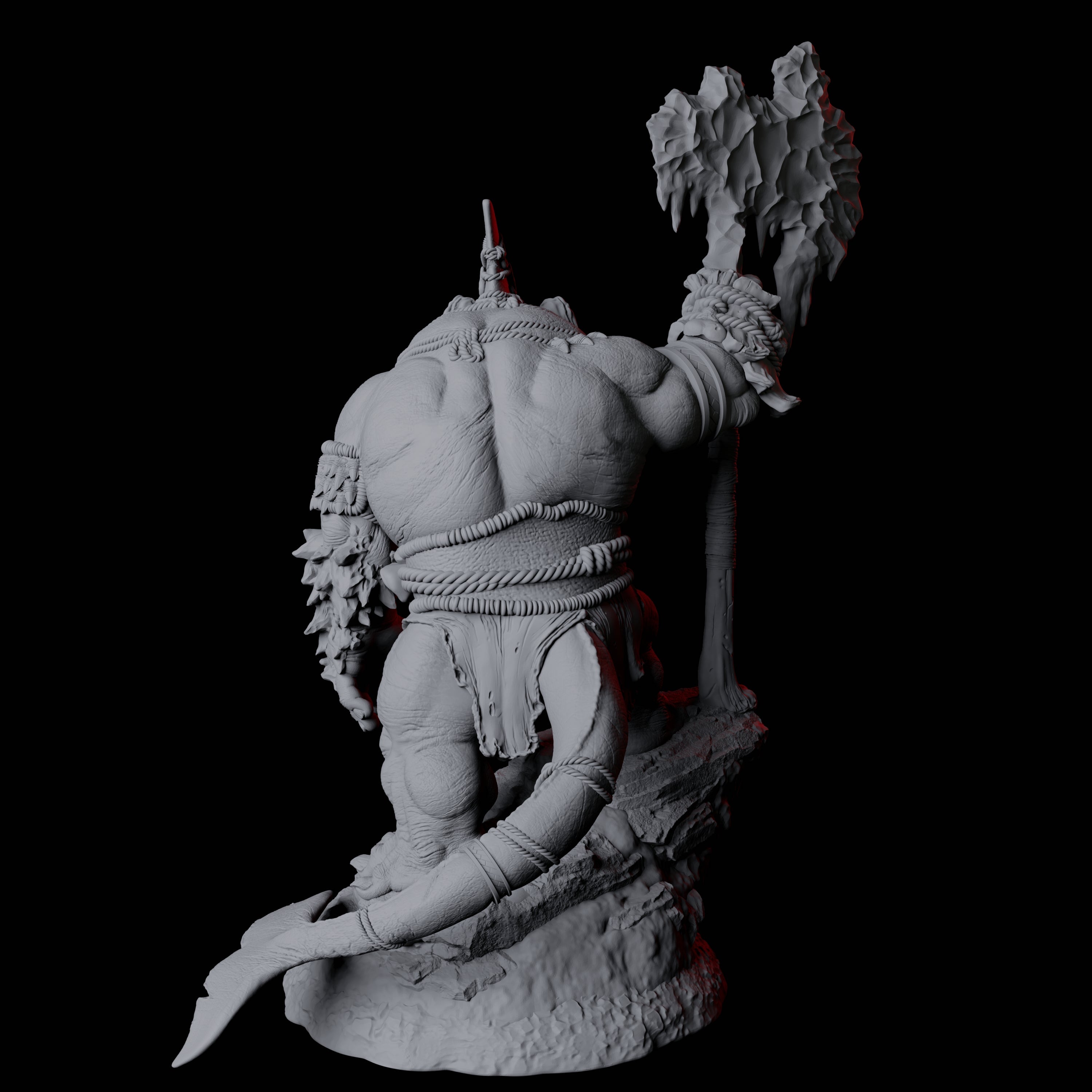 Graceful Orcafolk Warrior B Miniature for Dungeons and Dragons, Pathfinder or other TTRPGs