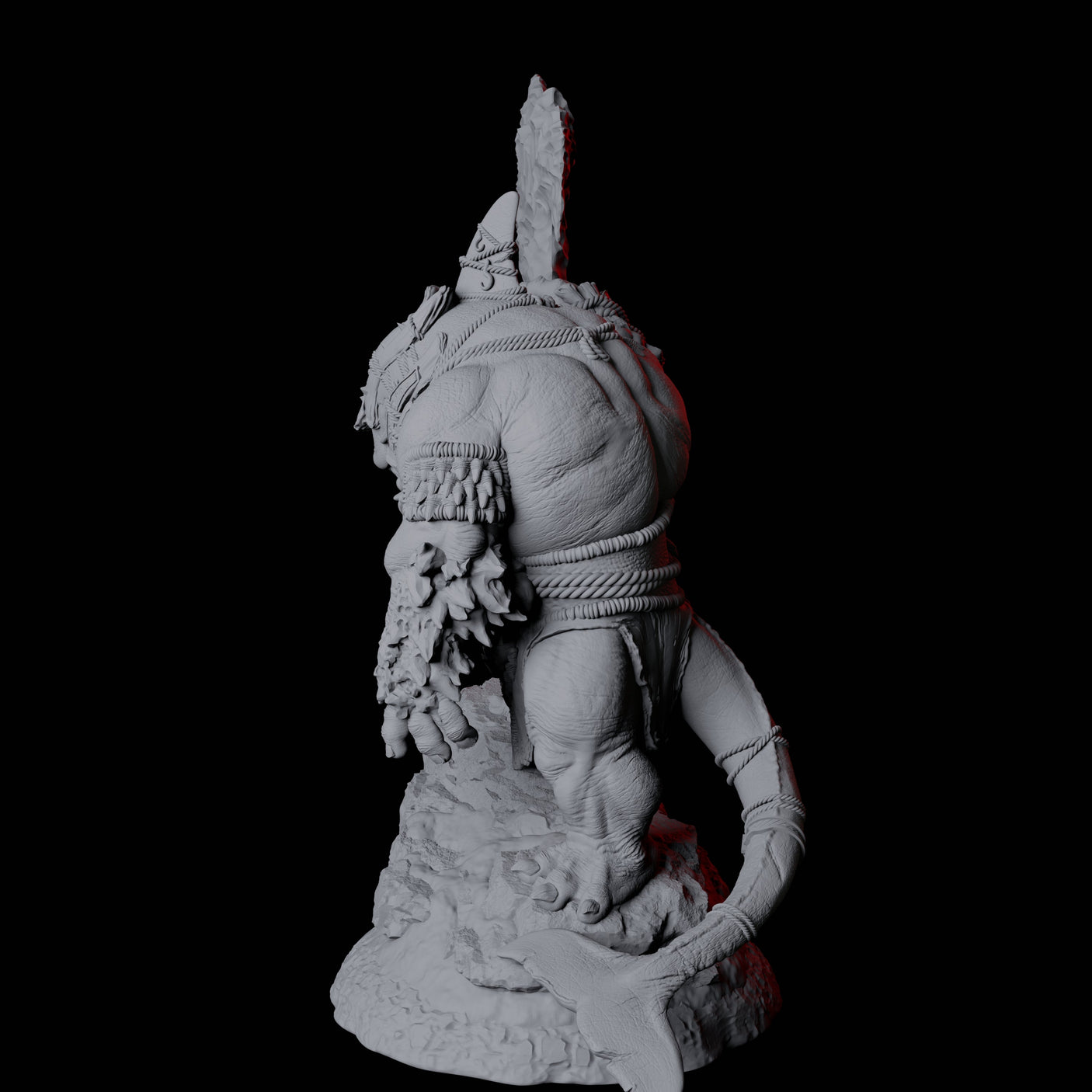 Graceful Orcafolk Warrior B Miniature for Dungeons and Dragons, Pathfinder or other TTRPGs