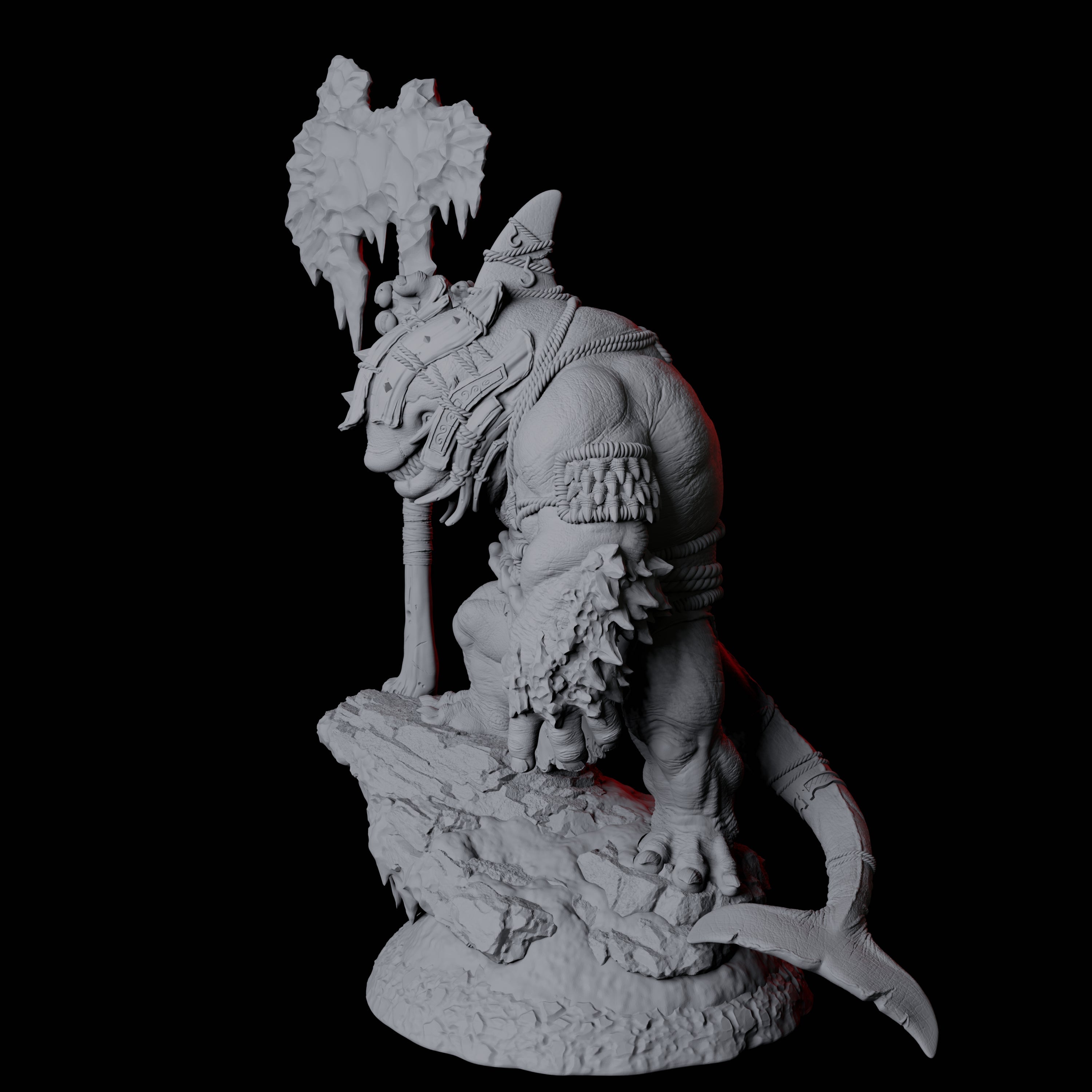 Graceful Orcafolk Warrior B Miniature for Dungeons and Dragons, Pathfinder or other TTRPGs