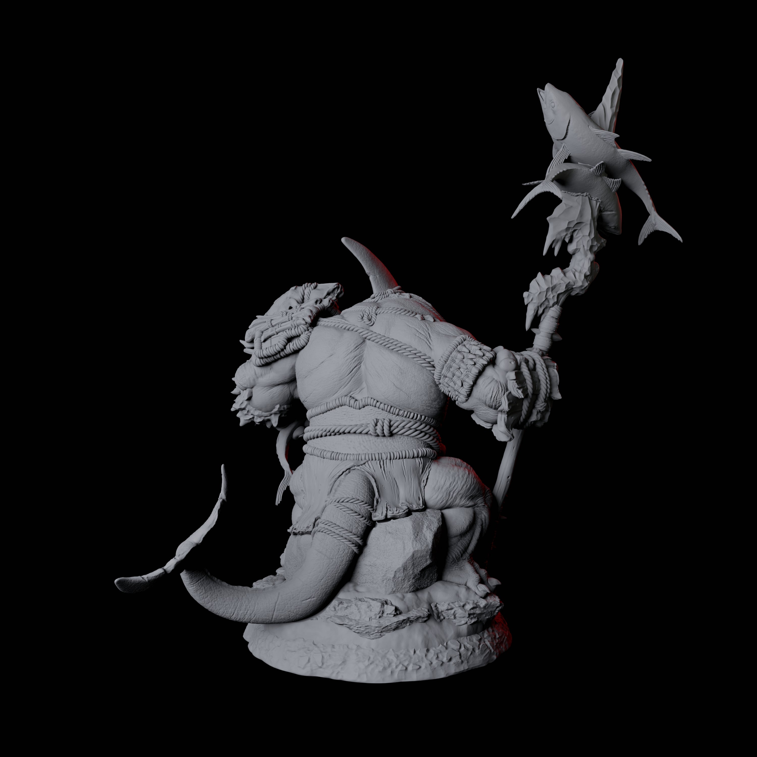 Graceful Orcafolk Warrior C Miniature for Dungeons and Dragons, Pathfinder or other TTRPGs