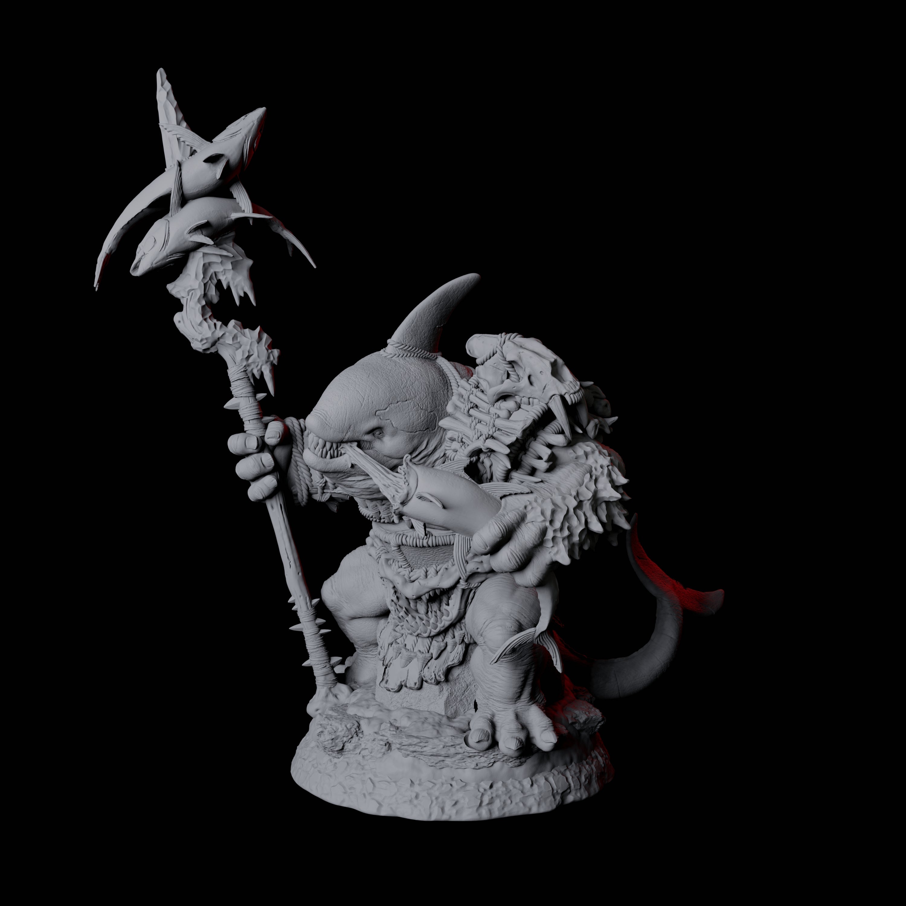 Graceful Orcafolk Warrior C Miniature for Dungeons and Dragons, Pathfinder or other TTRPGs