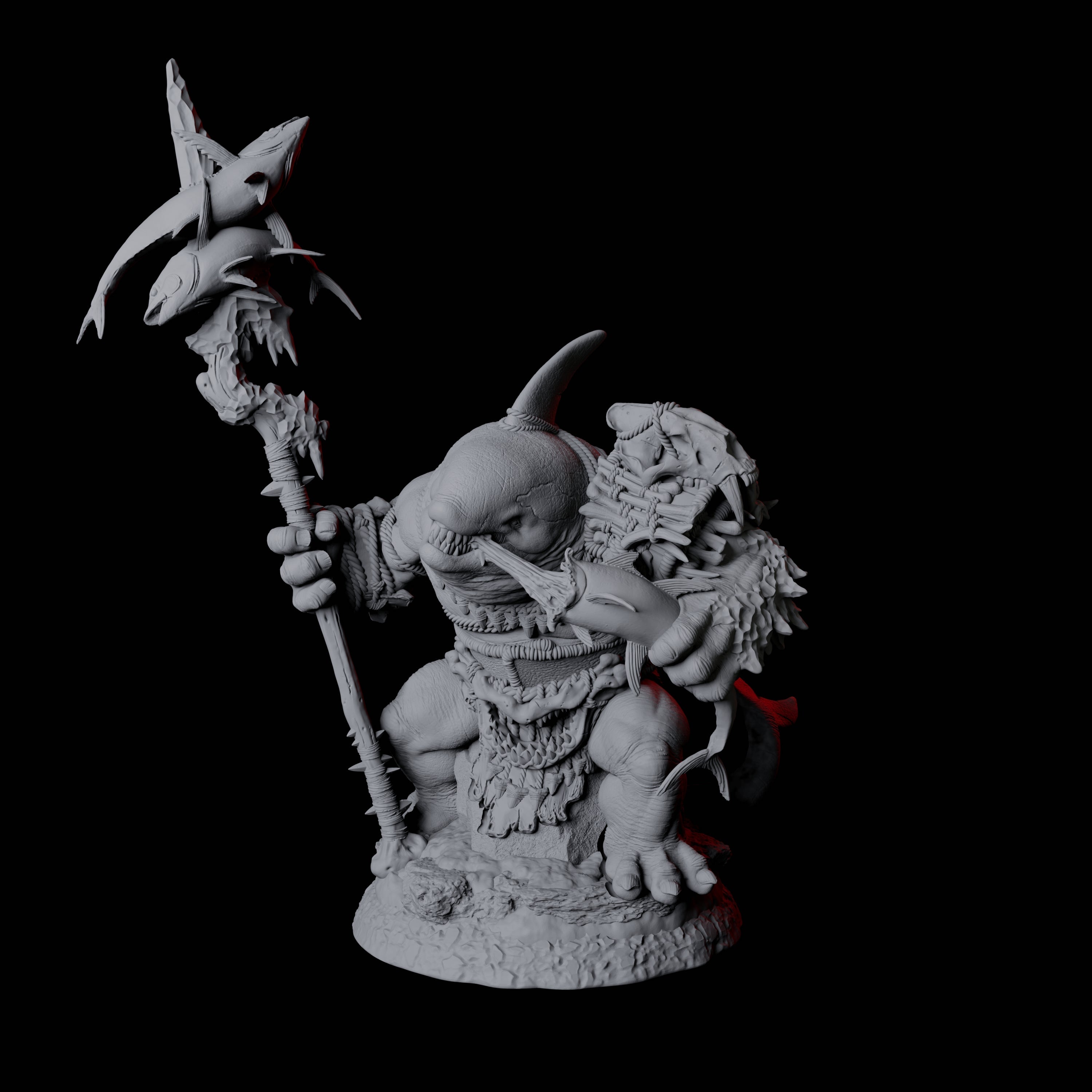 Graceful Orcafolk Warrior C Miniature for Dungeons and Dragons, Pathfinder or other TTRPGs