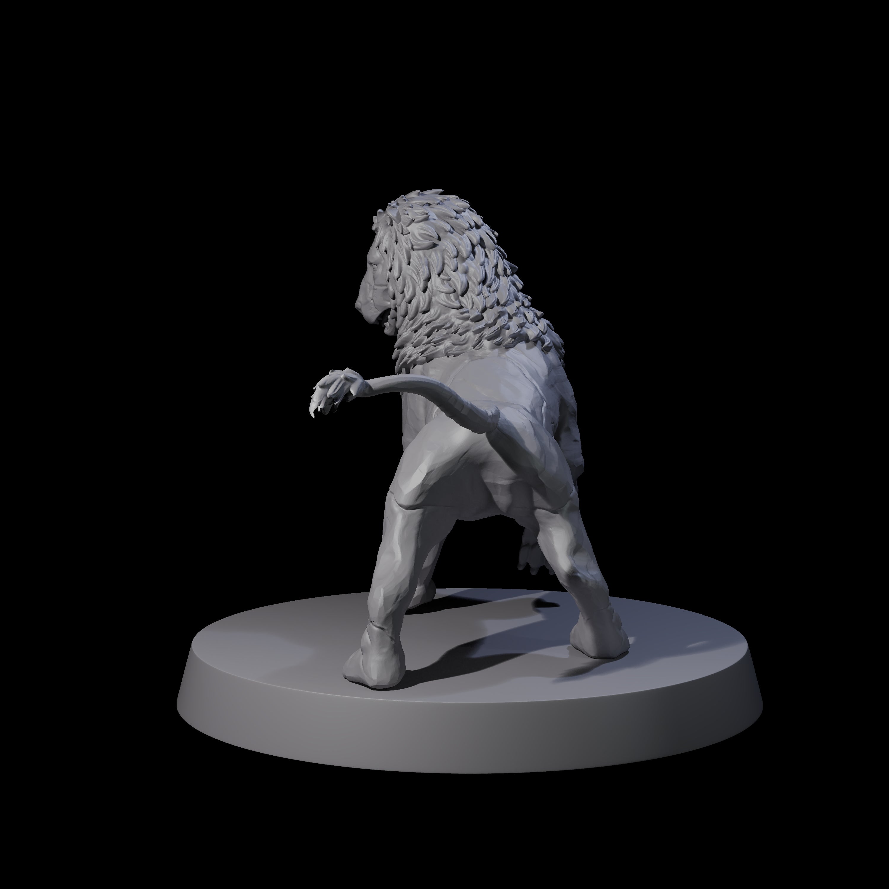Grainy Lion Statue A Miniature for Dungeons and Dragons, Pathfinder or other TTRPGs