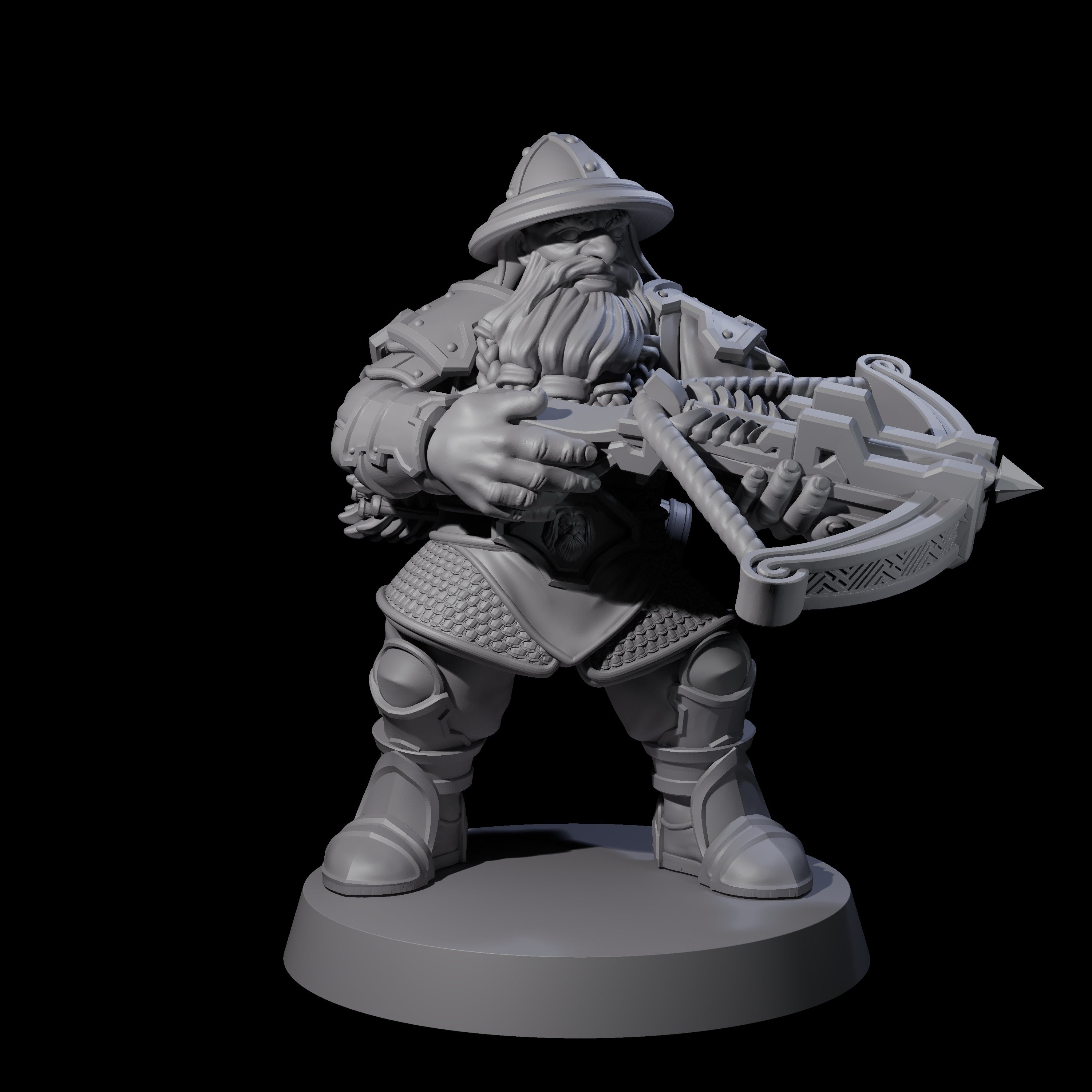Grand Dwarf Crossbowman A Miniature for Dungeons and Dragons, Pathfinder or other TTRPGs