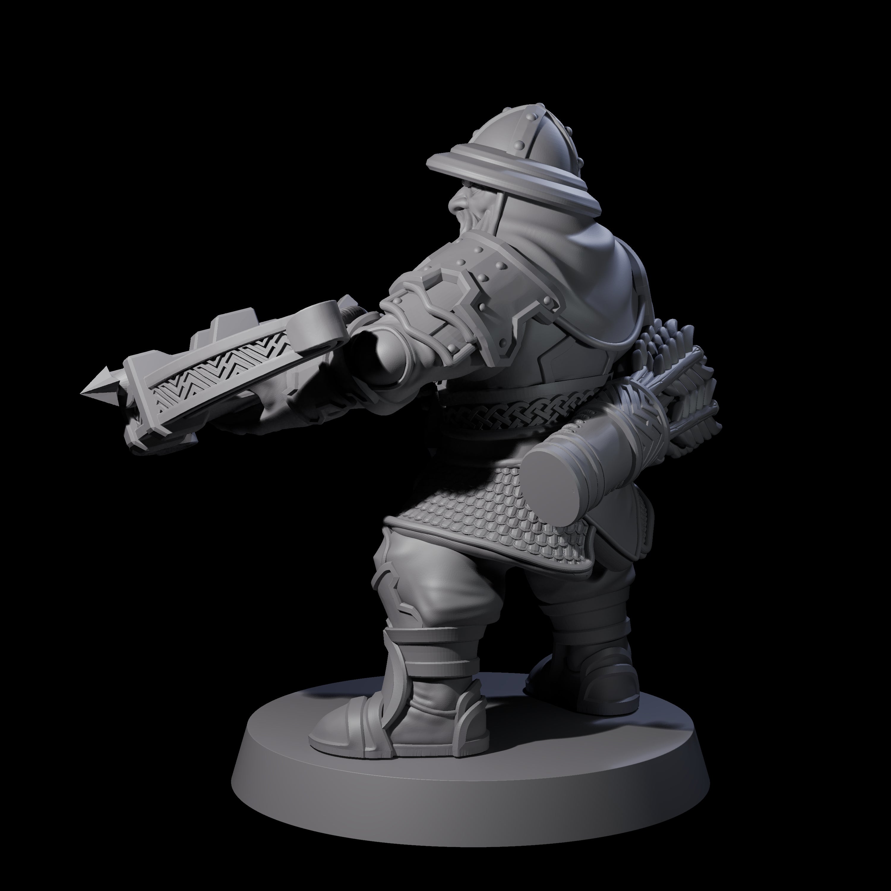 Grand Dwarf Crossbowman A Miniature for Dungeons and Dragons, Pathfinder or other TTRPGs