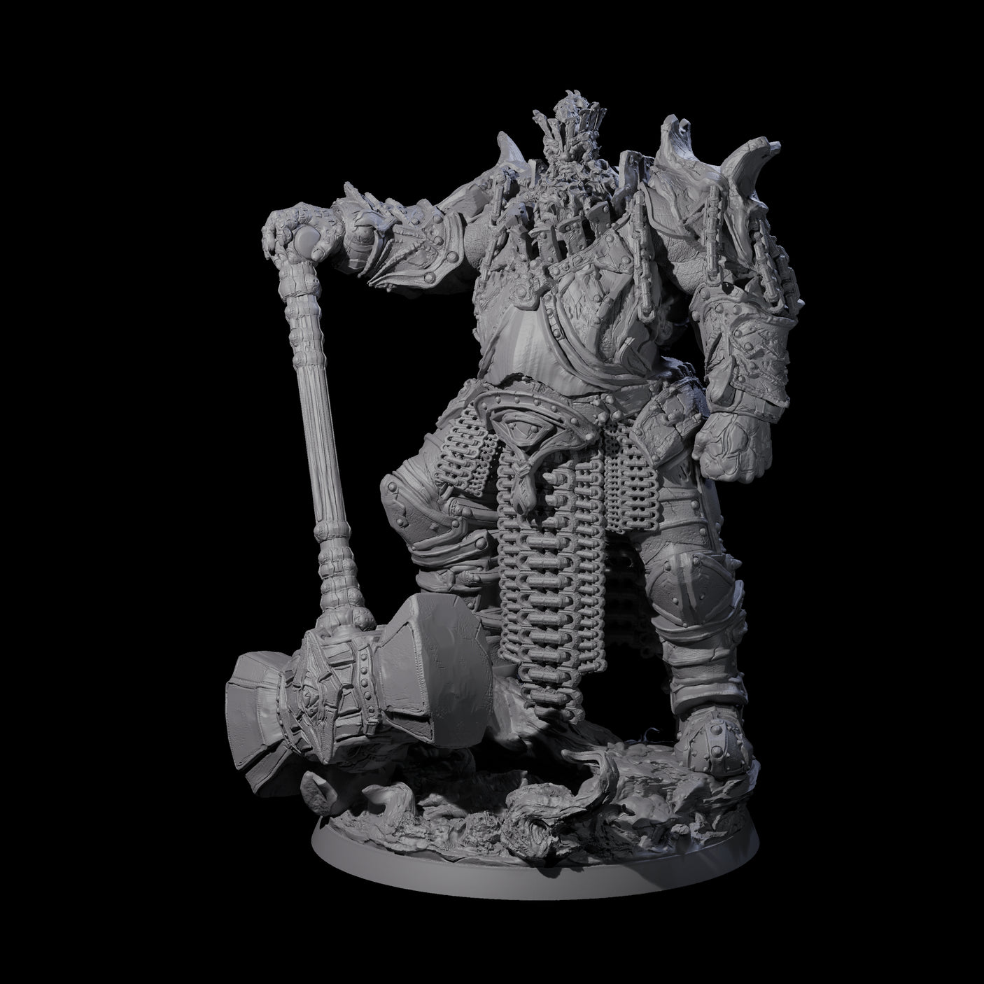 Grand Fire Giant Warlord Miniature for Dungeons and Dragons, Pathfinder or other TTRPGs