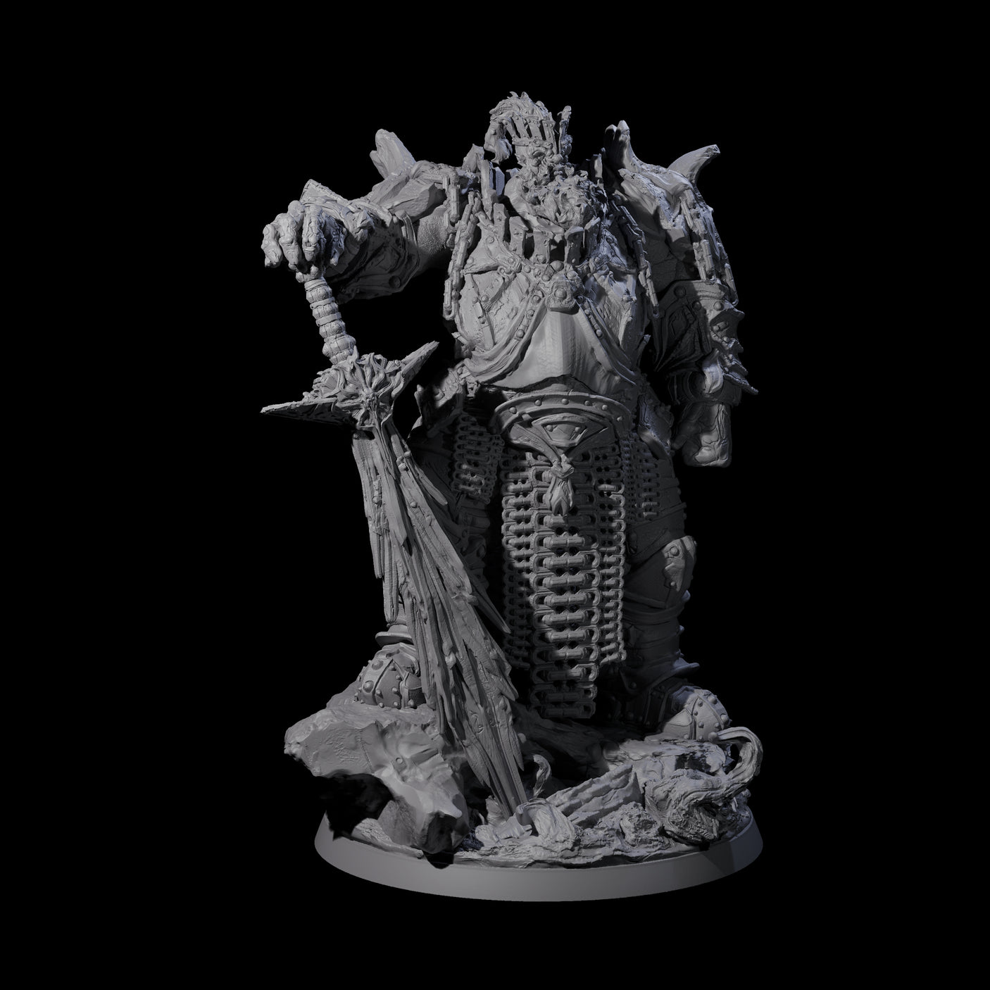 Grand Fire Giant Warlord Miniature for Dungeons and Dragons, Pathfinder or other TTRPGs