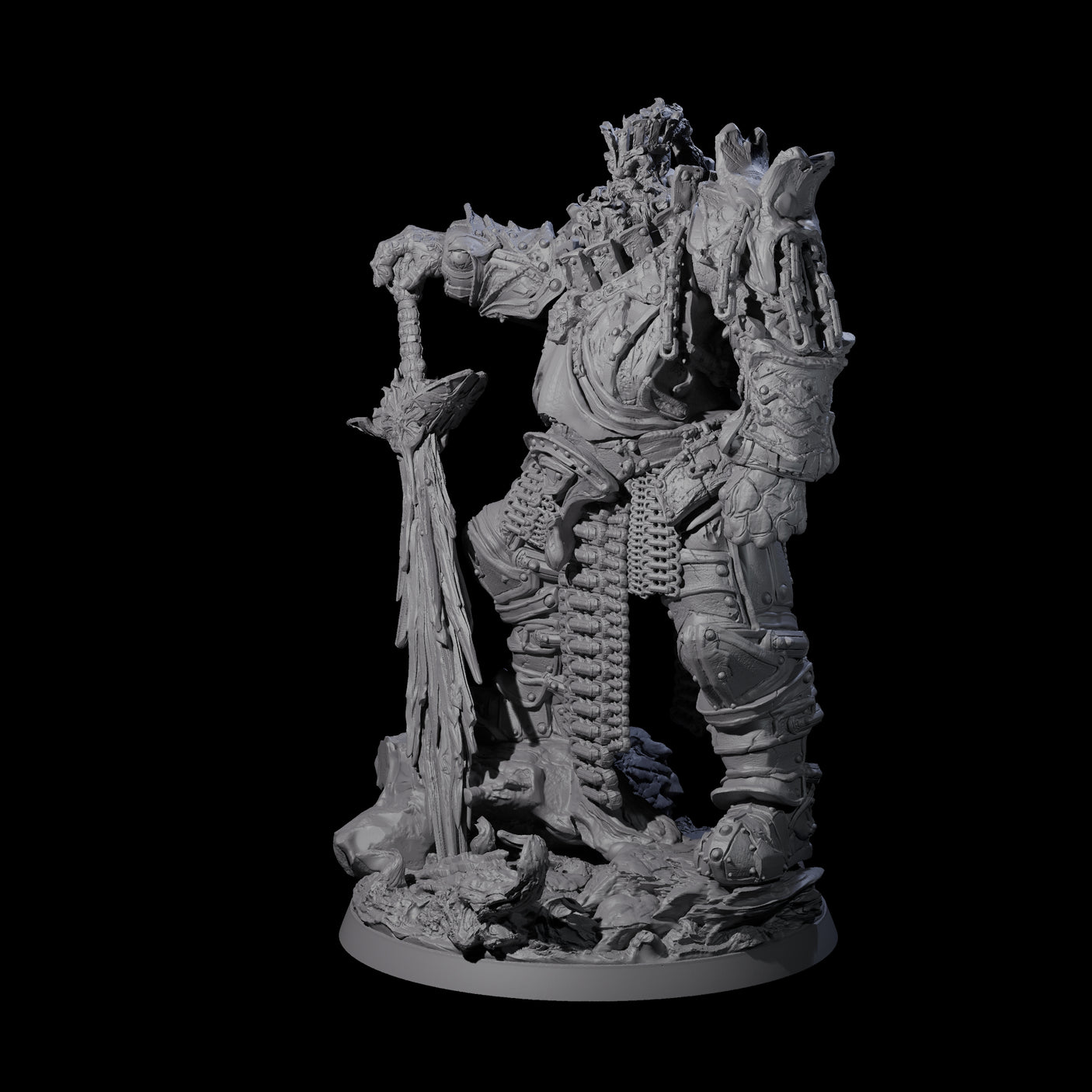Grand Fire Giant Warlord Miniature for Dungeons and Dragons, Pathfinder or other TTRPGs