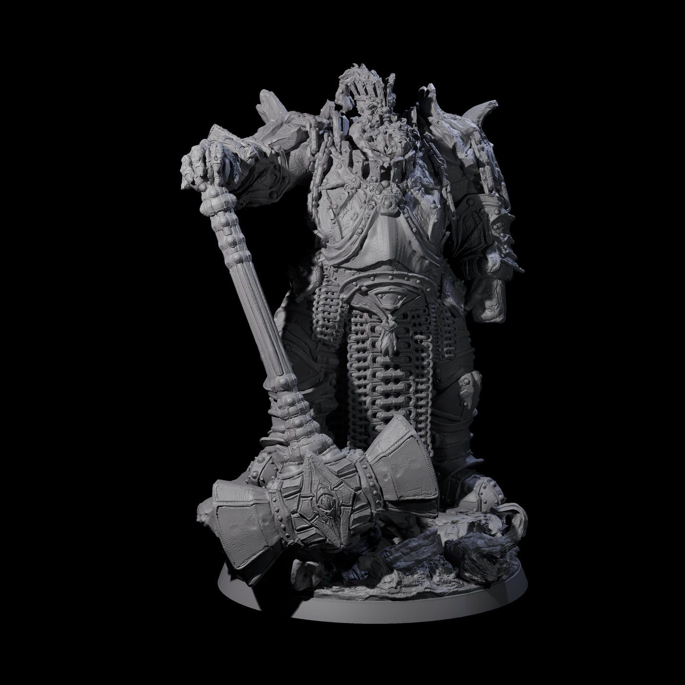 Grand Fire Giant Warlord Miniature for Dungeons and Dragons, Pathfinder or other TTRPGs