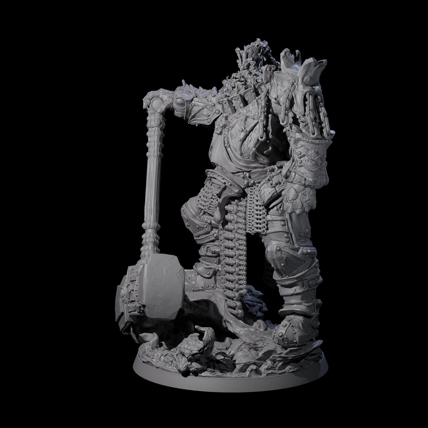 Grand Fire Giant Warlord Miniature for Dungeons and Dragons, Pathfinder or other TTRPGs