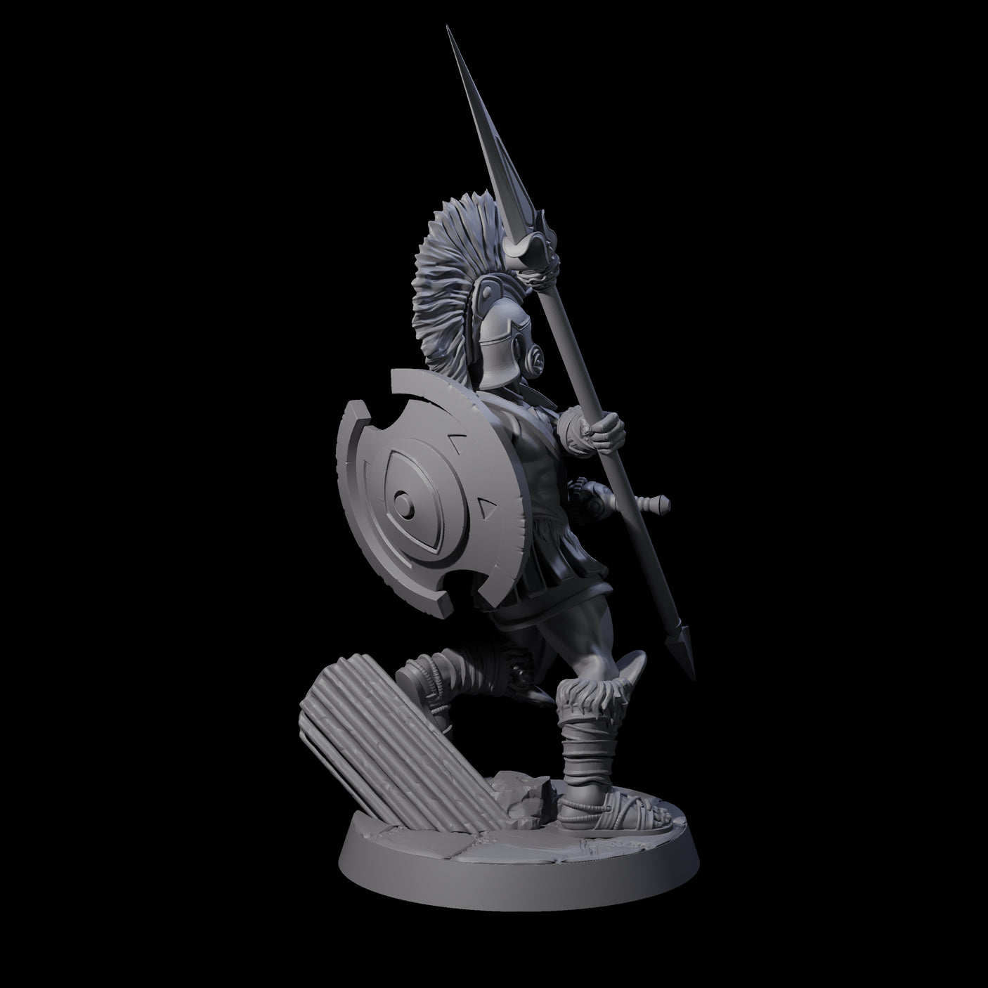 Greek Inspired Spear Hoplite A Miniature for Dungeons and Dragons, Pathfinder or other TTRPGs