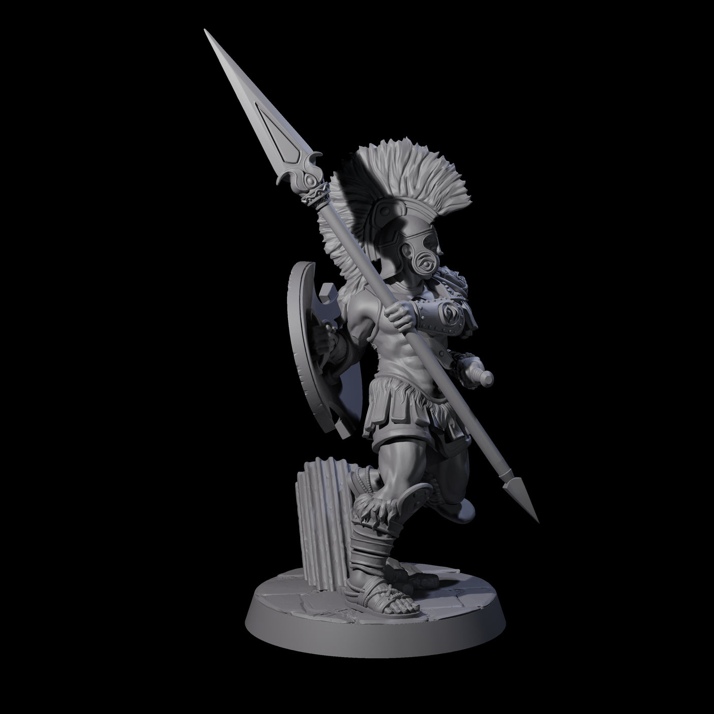 Greek Inspired Spear Hoplite A Miniature for Dungeons and Dragons, Pathfinder or other TTRPGs