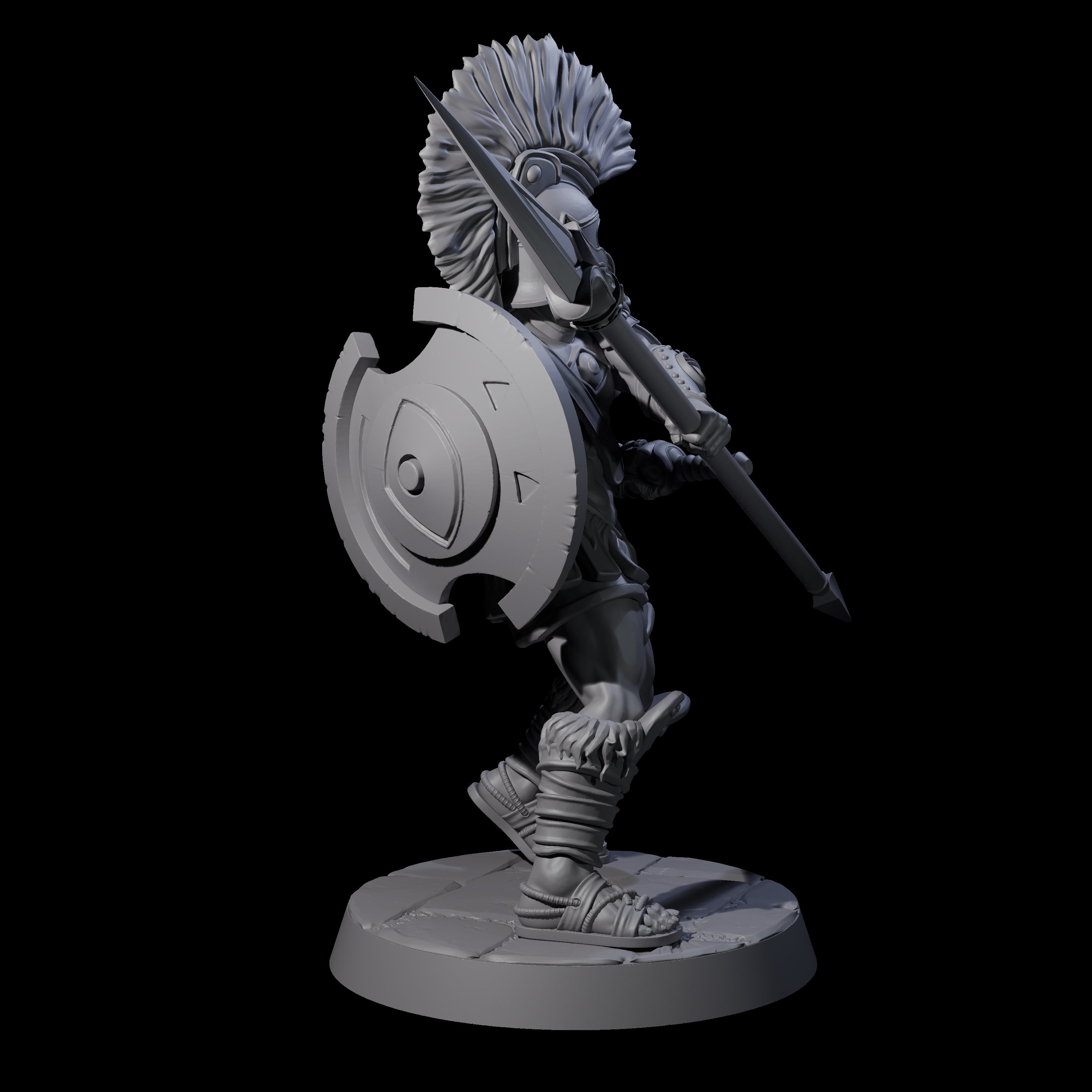 Greek Inspired Spear Hoplite B Miniature for Dungeons and Dragons, Pathfinder or other TTRPGs