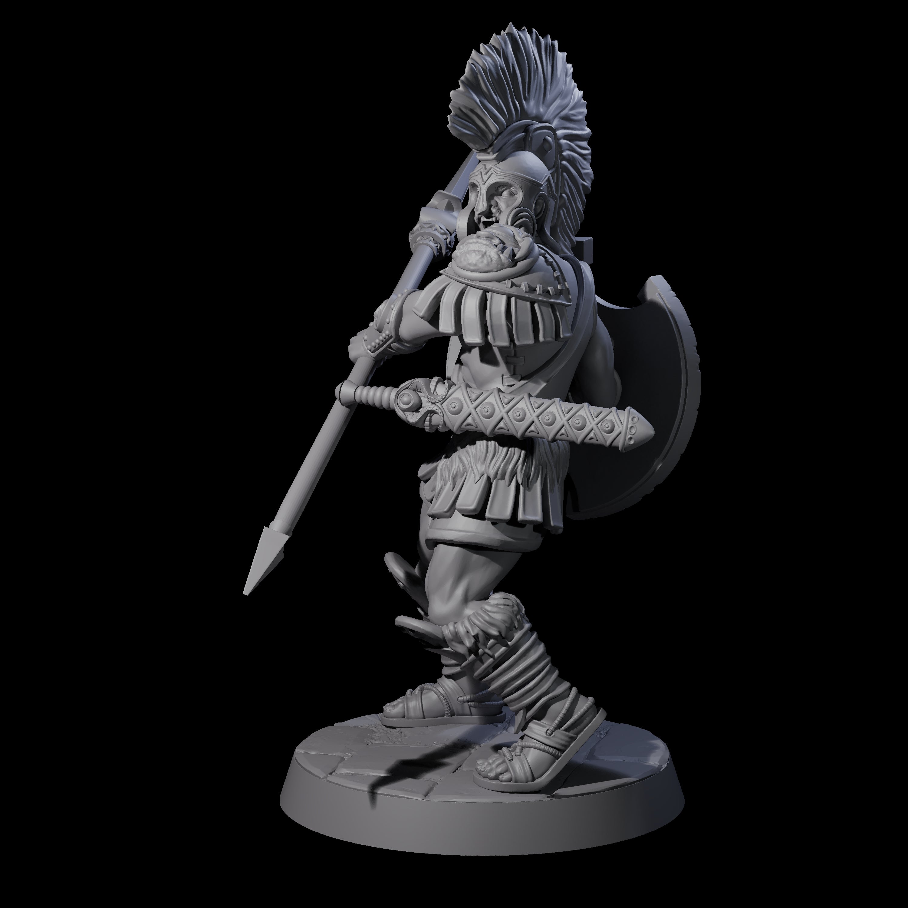 Greek Inspired Spear Hoplite B Miniature for Dungeons and Dragons, Pathfinder or other TTRPGs